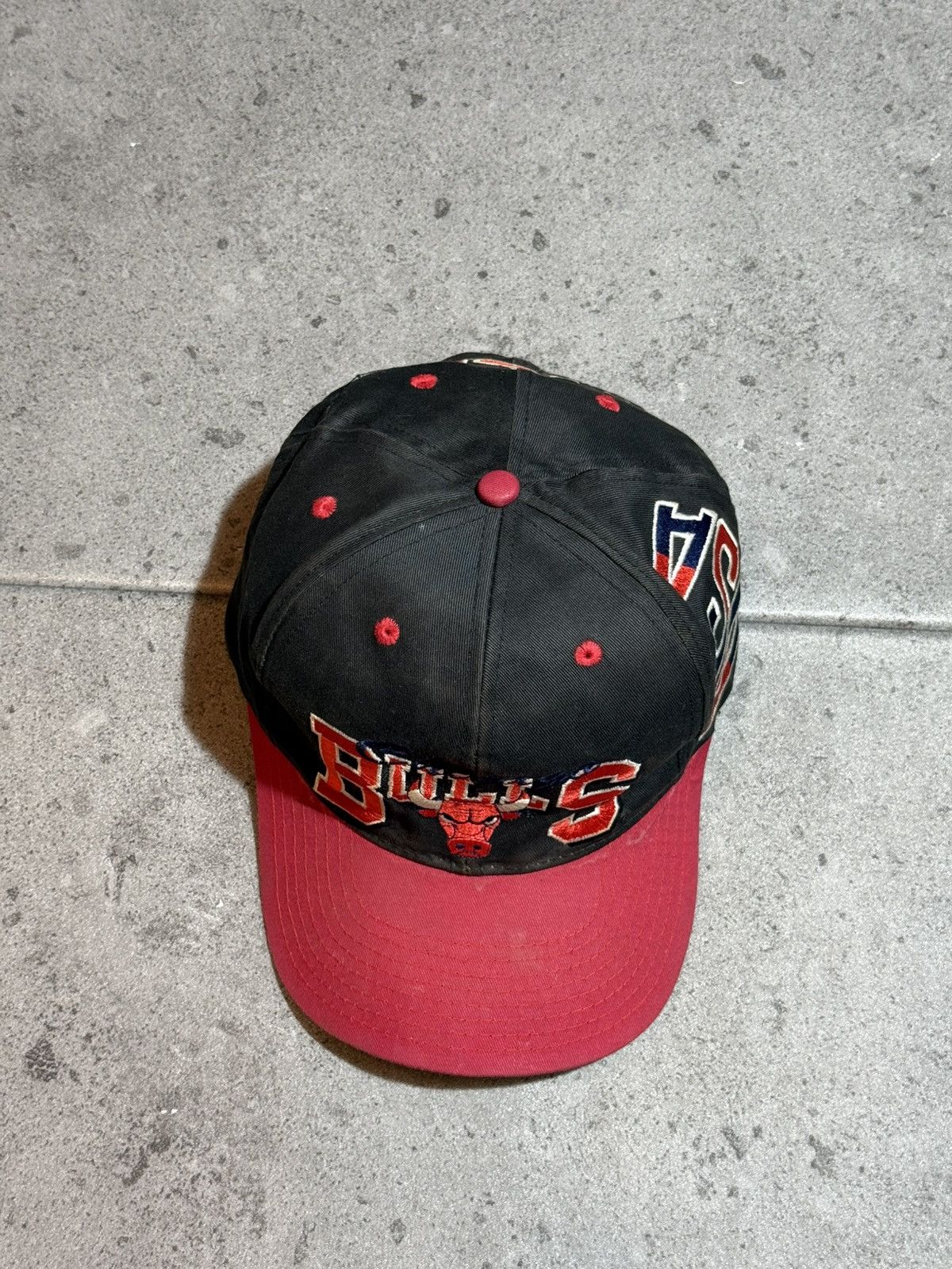NBA Rare Hat Vintage Chicago Bulls NBA Snapback USA logo 90s Size ONE SIZE - 3 Thumbnail