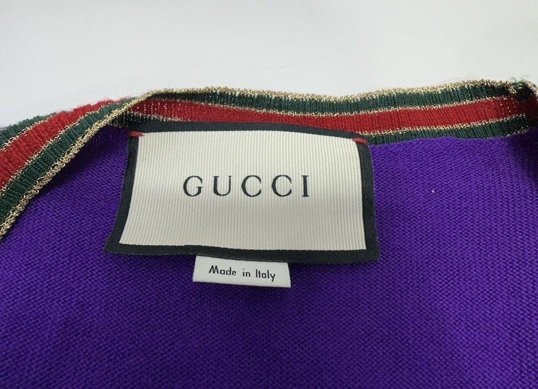Gucci Gucci striped v-neck long-sleeve cardigan Size L / US 10 / IT 46 - 3 Thumbnail