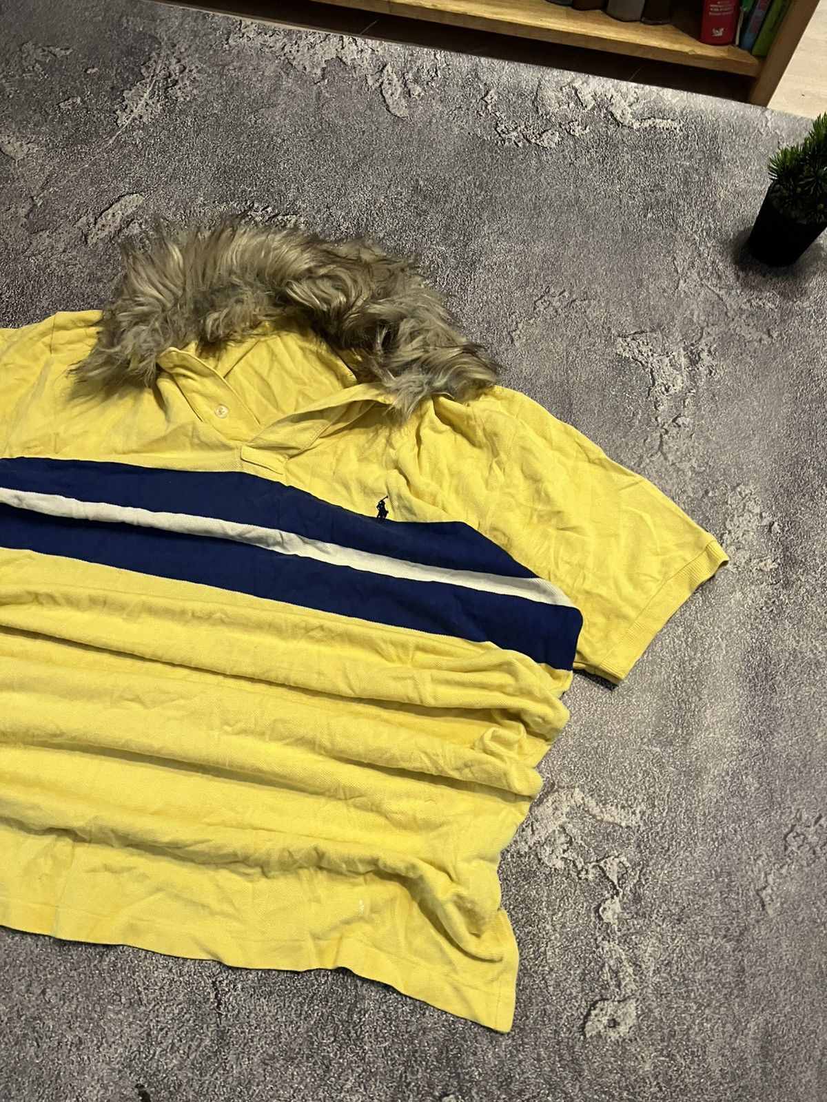 Polo Ralph Lauren CRAZY Vintage Yellow Y2K Polo Ralph Lauren With Fur L Size US L / EU 52-54 / 3 - 3 Thumbnail