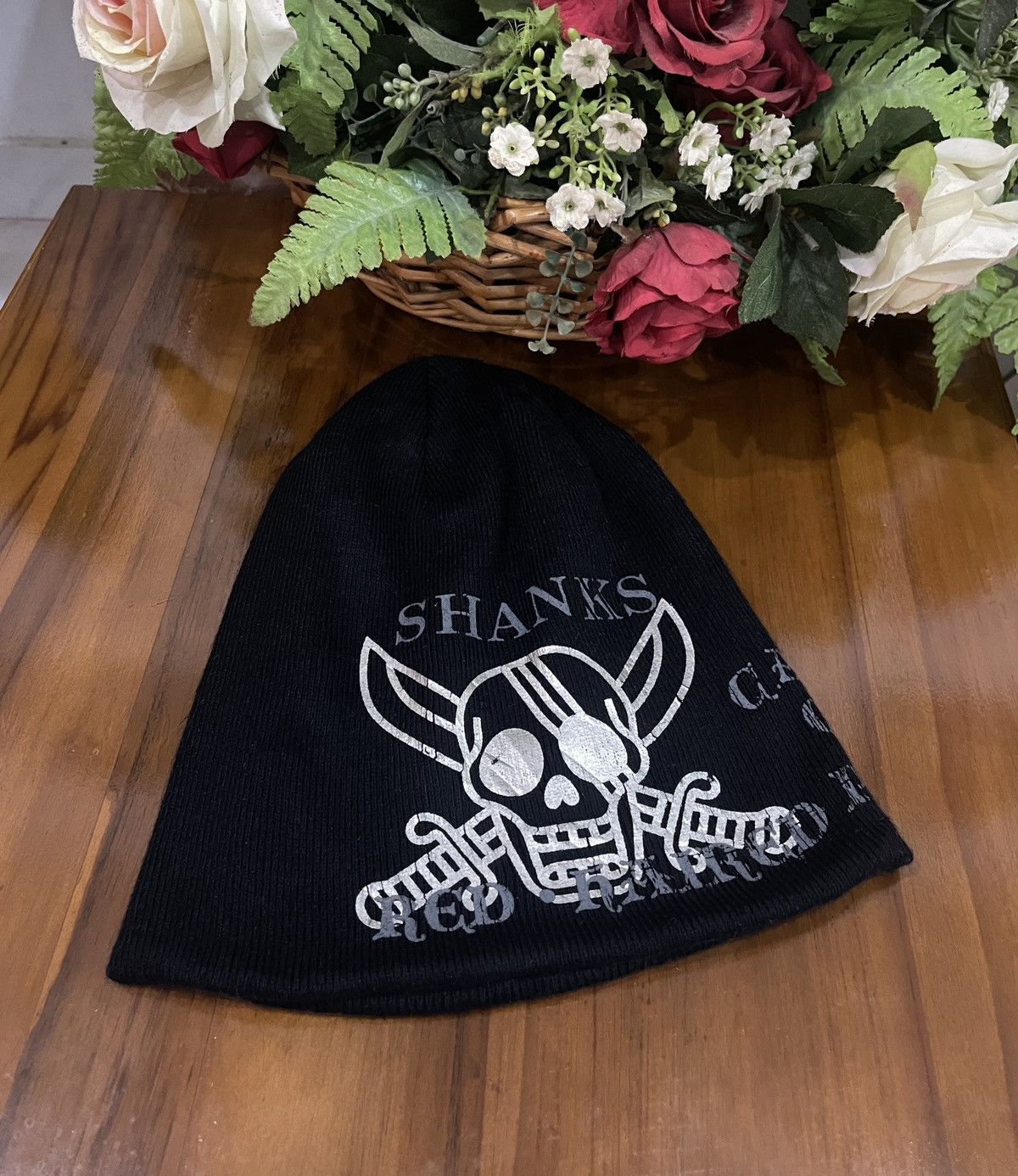 Japanese Brand Vintage One Piece X Shank Beanie Warm Hats Size ONE SIZE - 1 Thumbnail