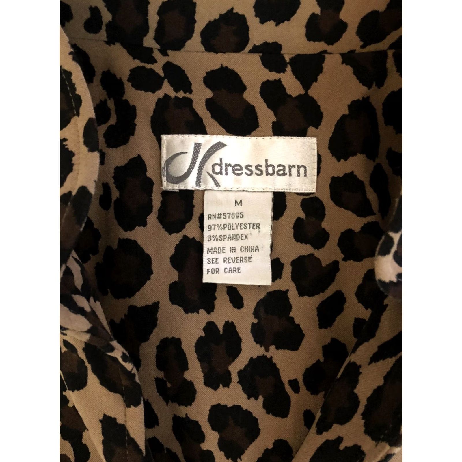 Vintage VINTAGE Dressbarn Jacket Womens M Brown Leopard Zip Stand Collar 90s Retro Y2K Size M / US 6-8 / IT 42-44 - 5 Thumbnail
