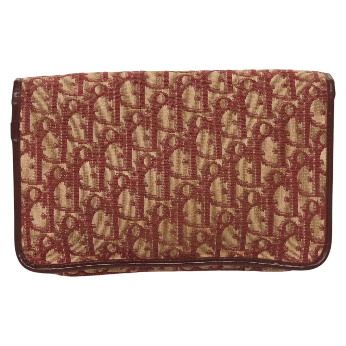 Dior DIOR Trotter Canvas Chain Shoulder Bag Red Gold Size ONE SIZE - 3 Thumbnail