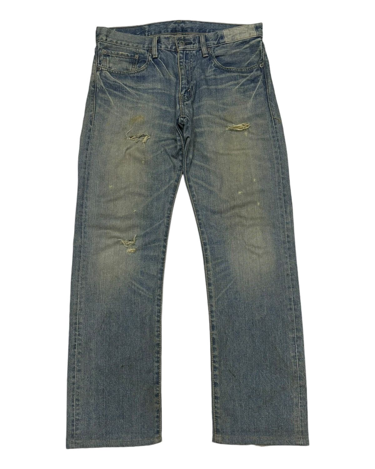 Levi's 🔥LEVIS 505 FLAP POCKET DISTRESSED DENIM JEANS Size US 32 / EU 48 - 7 Thumbnail