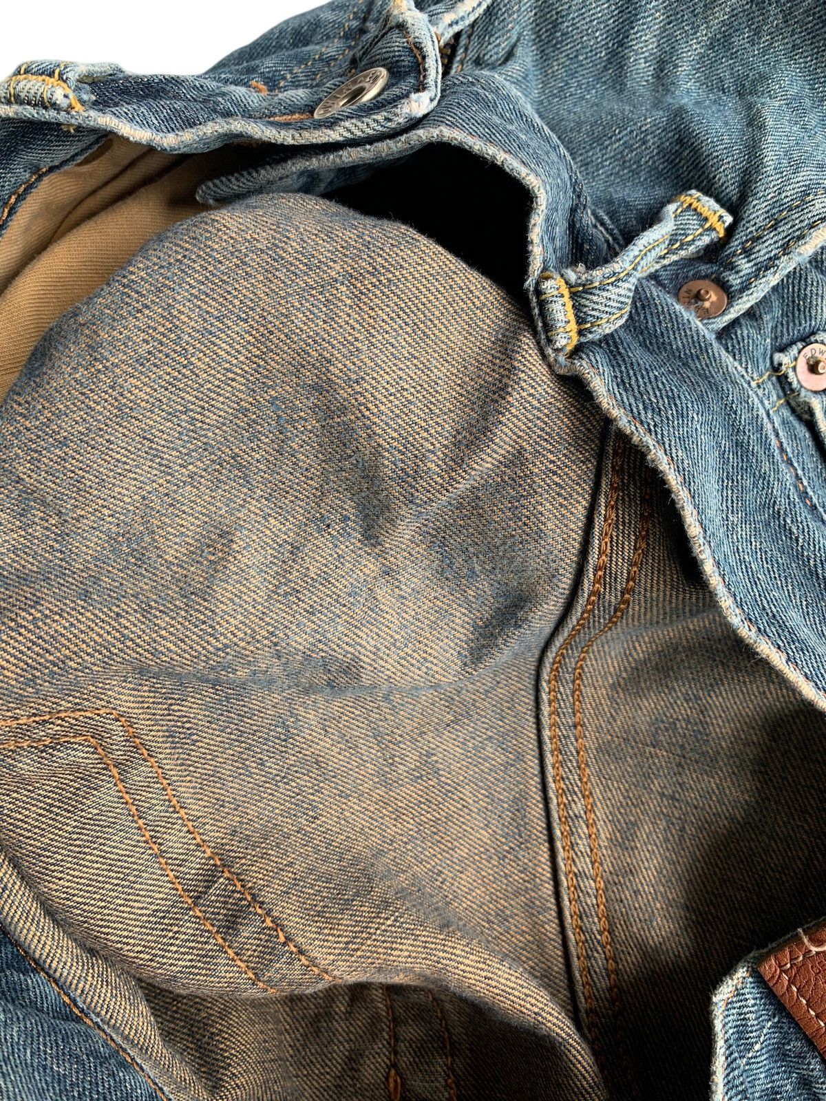 Edwin × Jean EDWIN 505X SELVEDGE DISTRESSED DENIM☠️ Size US 31 - 19 Thumbnail