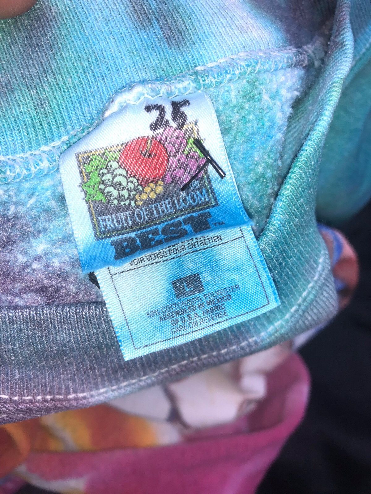 Band Tees × Pink Floyd × Vintage 🔥Vintage PINK FLOYD Tie Dye Bootleg Rock Band Sweatshirt Size US L / EU 52-54 / 3 - 8 Thumbnail