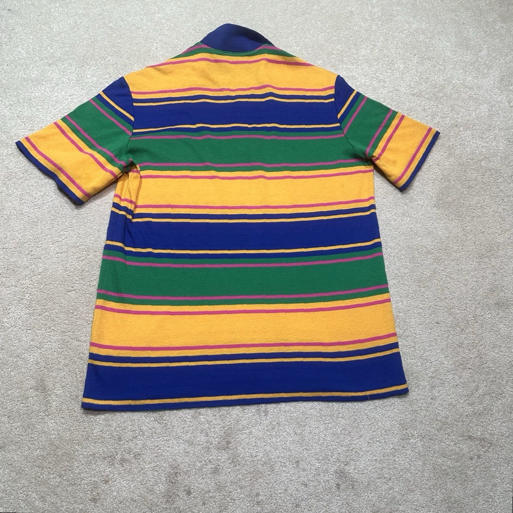 Vintage VINTAGE 80s Greta Cagle Tender Loving Care Polo Shirt Womens XL Striped Blue Cotton Blend Polyester Casual Short Sleeve Size XL / US 12-14 / IT 48-50 - 3 Thumbnail