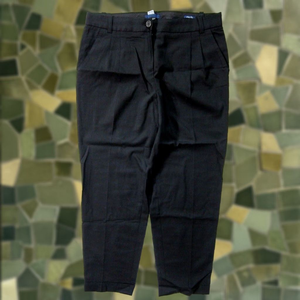 J.Crew J.Crew Black Wool Stretch Pleated Casual Pocket Chino City Fit Pant Women 6 Wool Black 80s 90s American Dress Pant Women 6 Size 28" / US 6 / IT 42 - 1 Thumbnail