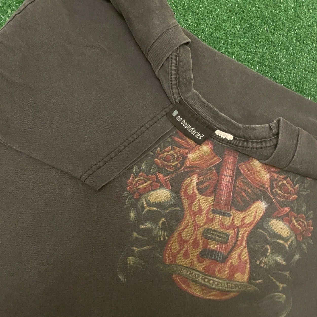 Vintage VINTAGE No Boundaries Shirt XL Black Skull Wings Tattoo Guitar Y2K Grunge Punk Hip Hop Rock Tattoo Mens Vintage Yes Size US XL / EU 56 / 4 - 2 Thumbnail