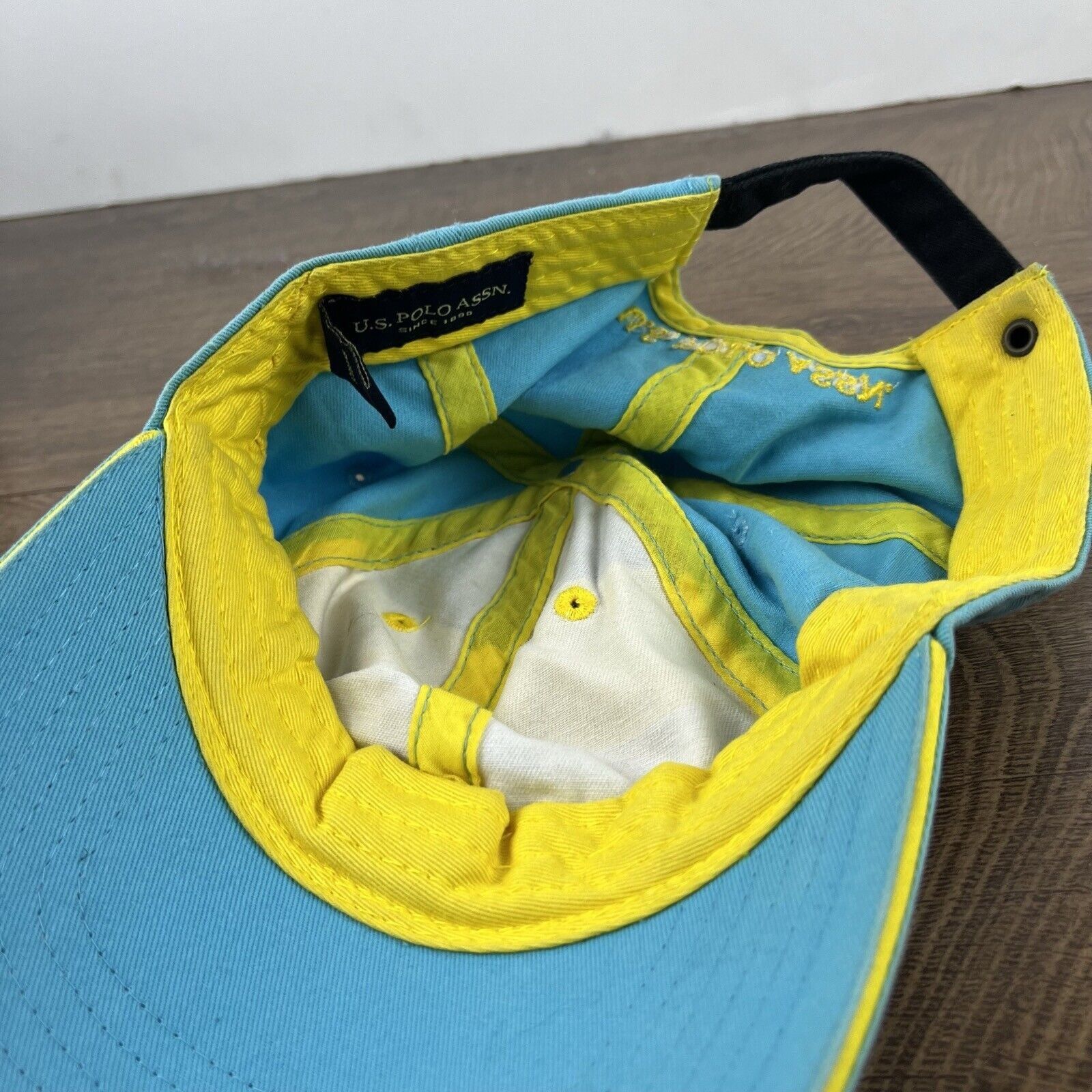 Other US Polo Assn. Hat Yellow Light Blue Adjustable Hat Blue Adul Size ONE SIZE - 15 Thumbnail