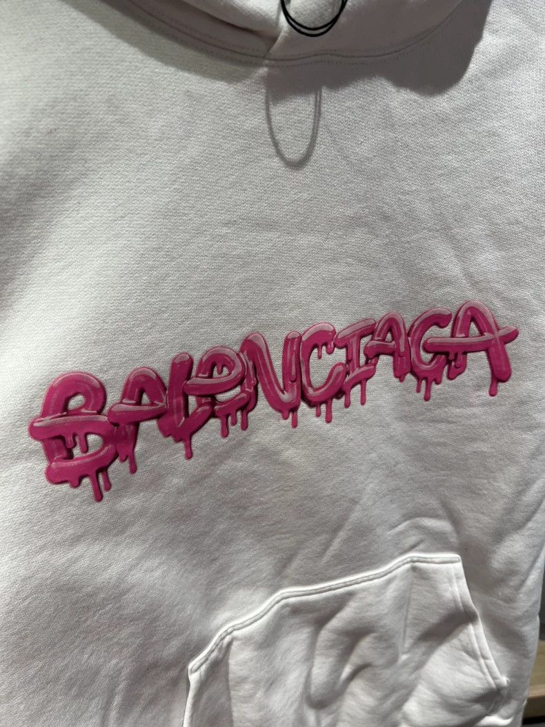 Balenciaga Balenciaga White Candy Graffiti Hoodie Size US XL / EU 56 / 4 - 3 Thumbnail
