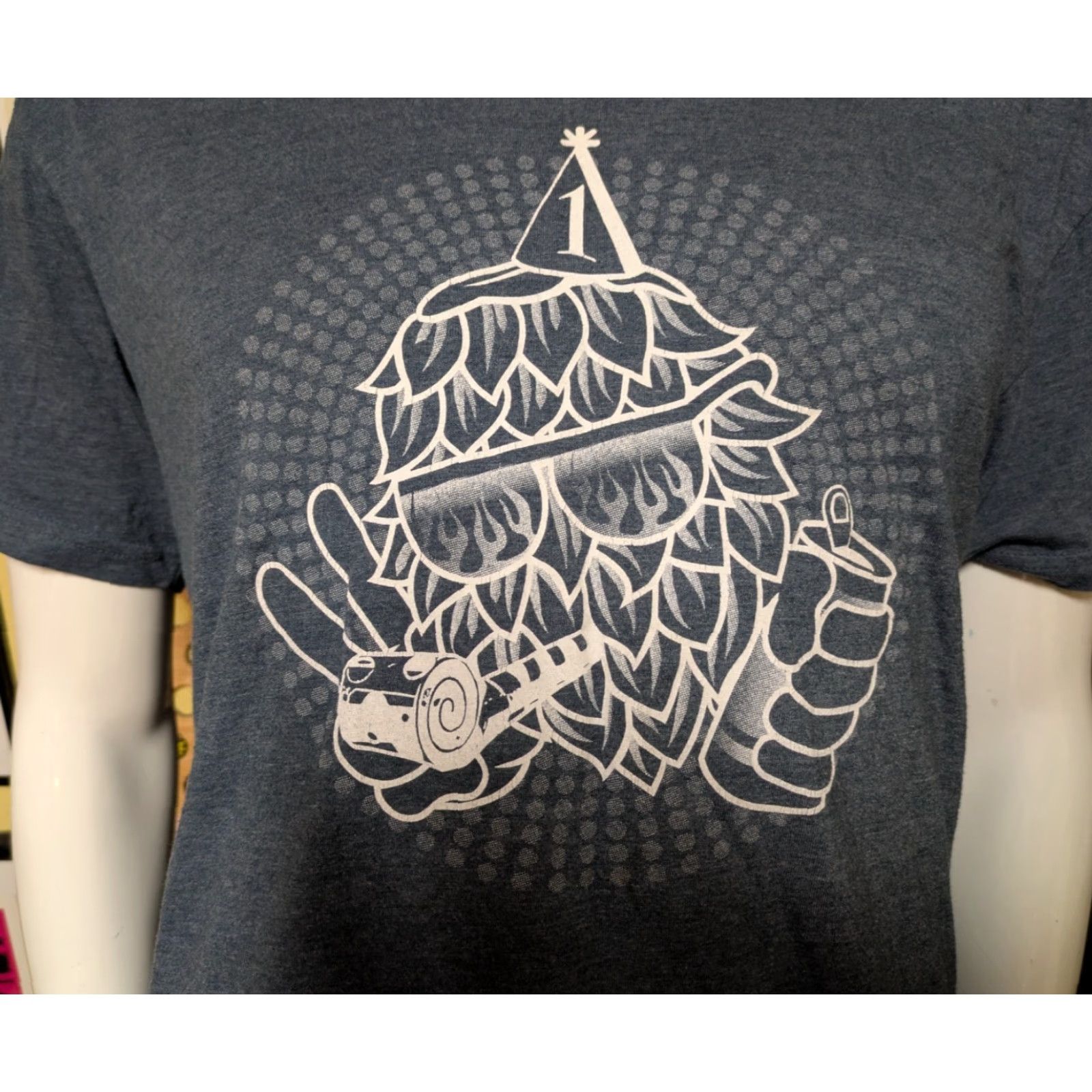 Next Level Canned Heat T-Shirt Next Level Shirt Gray XL Men Bar Beer Graphic Tee 50% Polyester 25% Cotton 25% Rayon Fall River MA Mens Size US XL / EU 56 / 4 - 2 Thumbnail