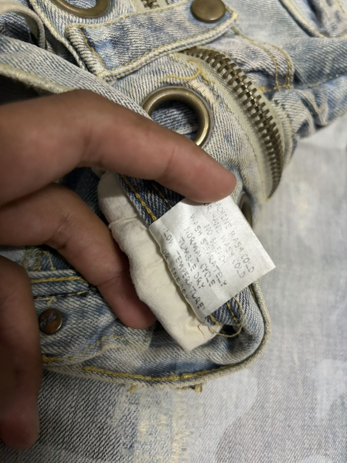 If Six Was Nine Rare Joneaa lace up double waist jeans Size US 30 / EU 46 - 4 Thumbnail