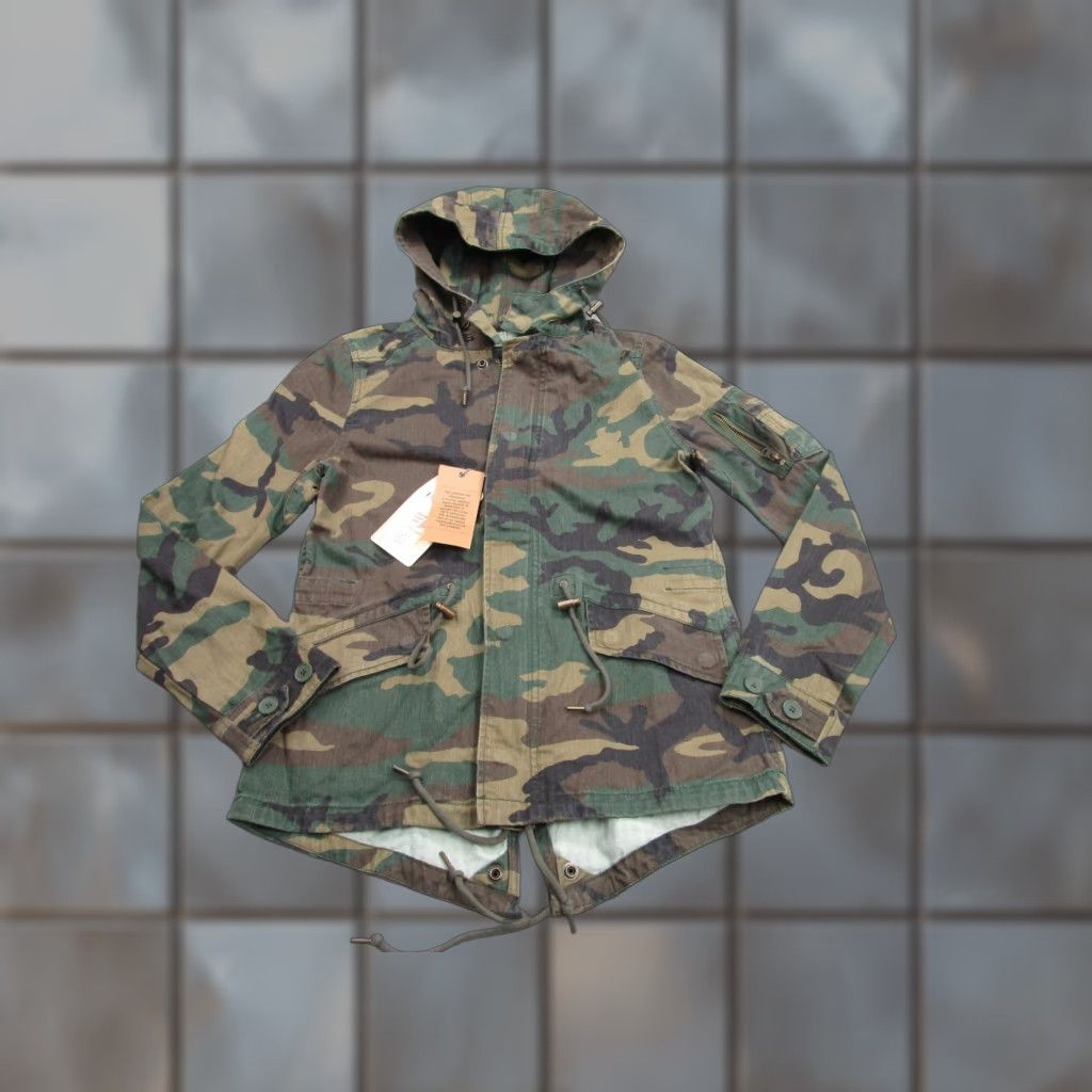 Alpha Industries Alpha Industries Coat Womens XS Woodland Camo Swoop Fishtail Field Hooded Size XS / US 0-2 / IT 36-38 - 1 Thumbnail