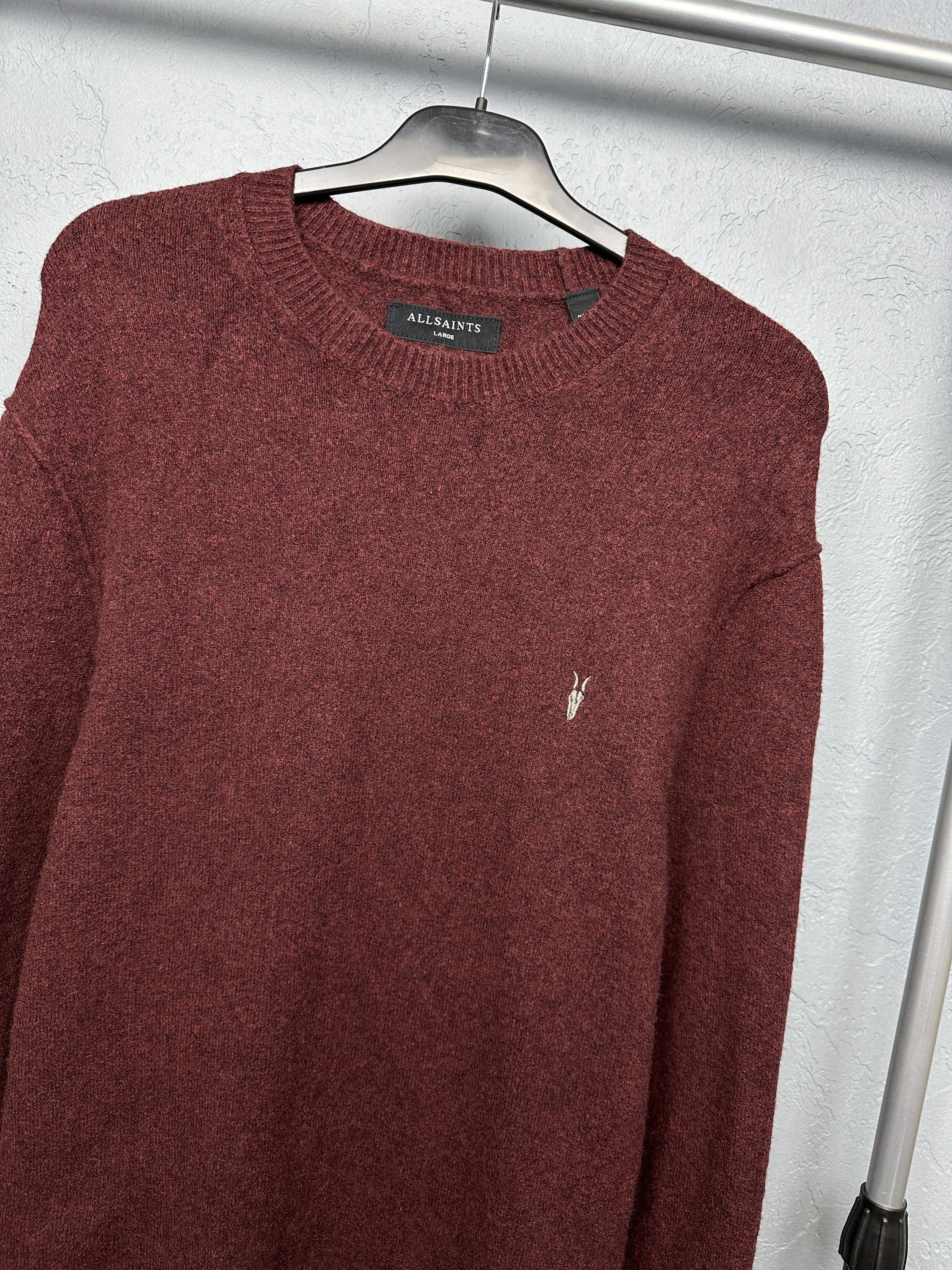Allsaints Allsaints Statten Mens Polyamide - Wool Crew Neck Sweater Size US L / EU 52-54 / 3 - 2 Thumbnail
