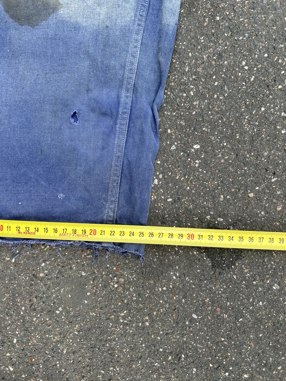 Other Blue work pants, old Distress patch Size US 33 - 7 Thumbnail