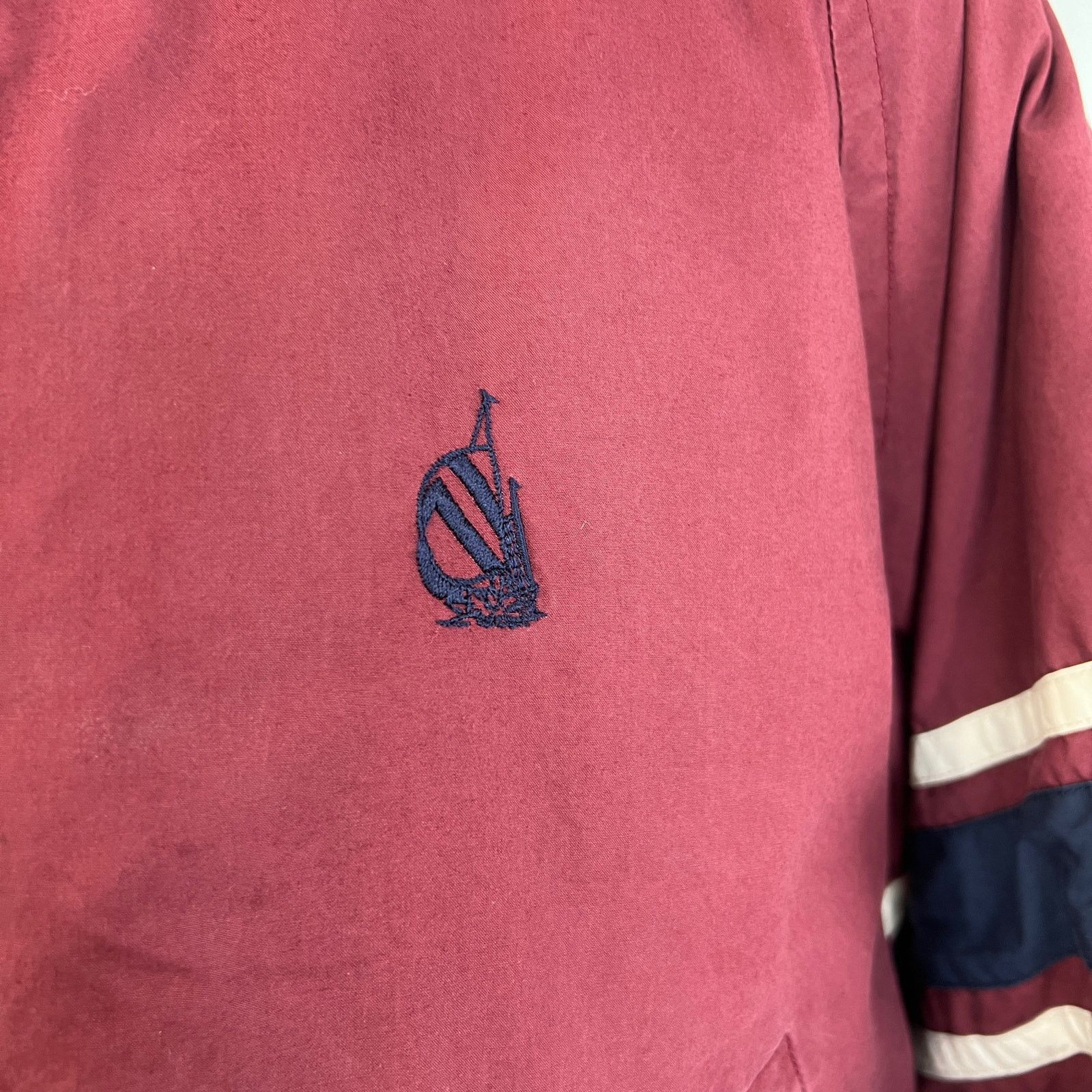 Nautica × Vintage Vintage 80s Nautica Down Puffer Coat Hooded Burgundy Red Size US M / EU 48-50 / 2 - 11 Thumbnail