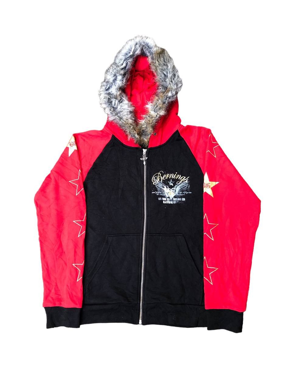 Japanese Brand Berning Sho Fur Zip Hoodie Size US M / EU 48-50 / 2 - 1 Thumbnail