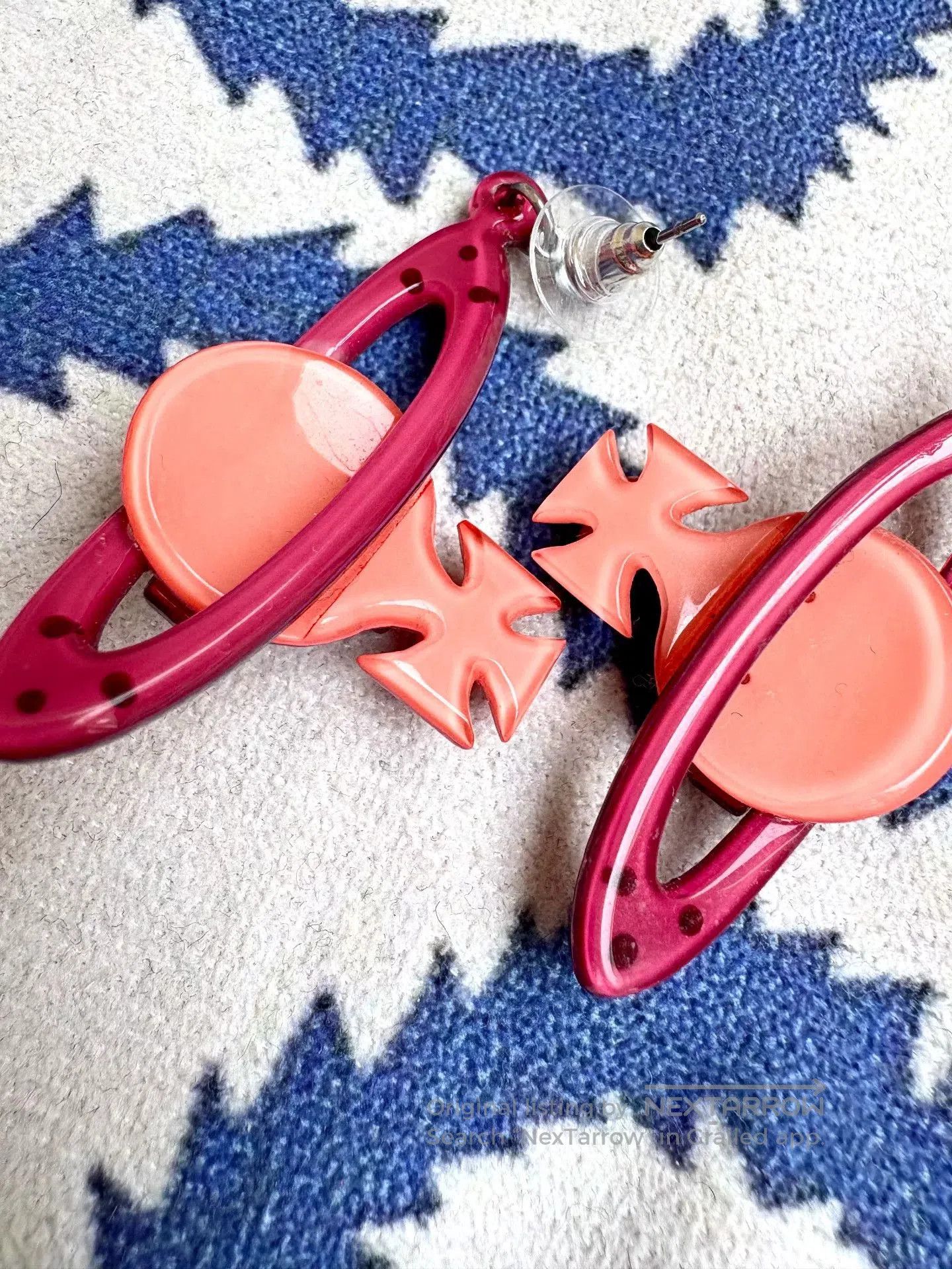 Vivienne Westwood vivienne westwood pink acrylic saturn earrings. Size ONE SIZE - 5 Thumbnail