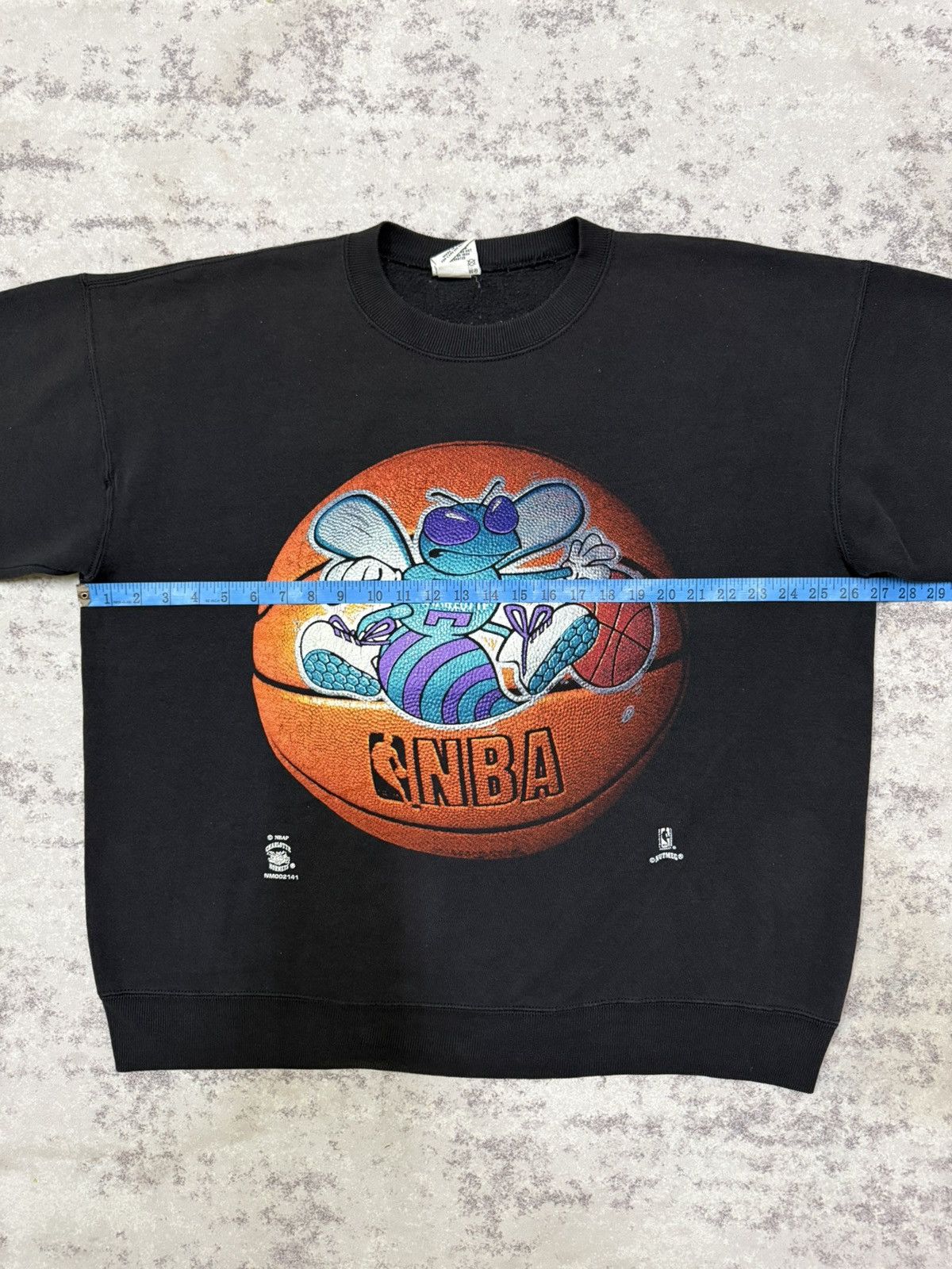 Nutmeg Vintage 90s Nutmeg Mill CharlotteHornets Crewneck Sweatshirt Size US XXL / EU 58 / 5 - 16 Thumbnail