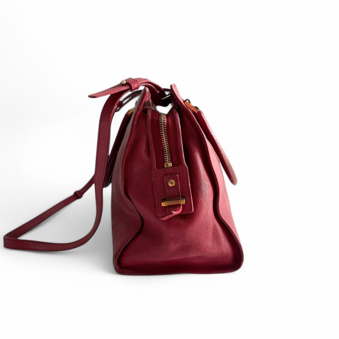 Yves Saint Laurent Yves Saint Laurent - Cabas Chic Handbag YSL Shoulder Bag Red Size ONE SIZE - 8 Thumbnail