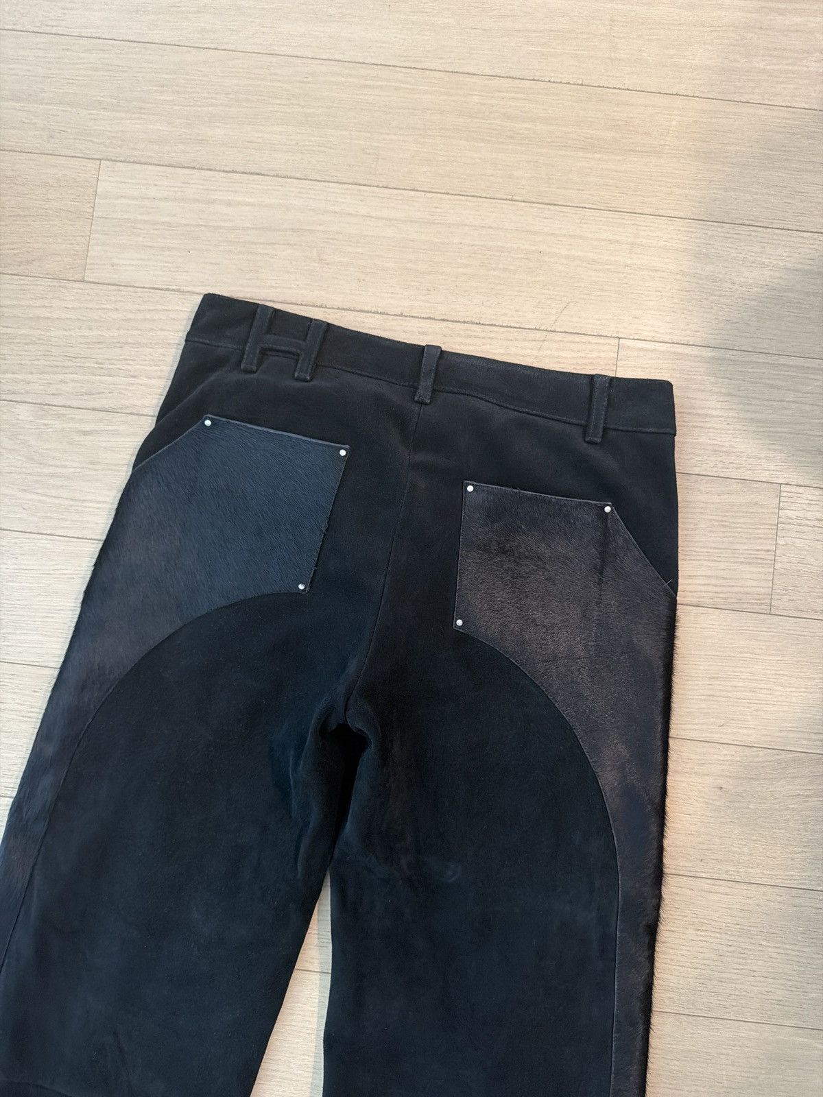 Heliot Emil HELIOT EMIL Black Lorica Carpenter Suede Pants Size US 34 / EU 50 - 7 Thumbnail