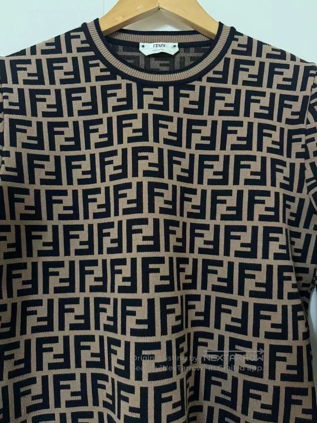 Fendi Fendi Brown Monogram Long Sleeve Sweater. Size M / US 6-8 / IT 42-44 - 3 Thumbnail