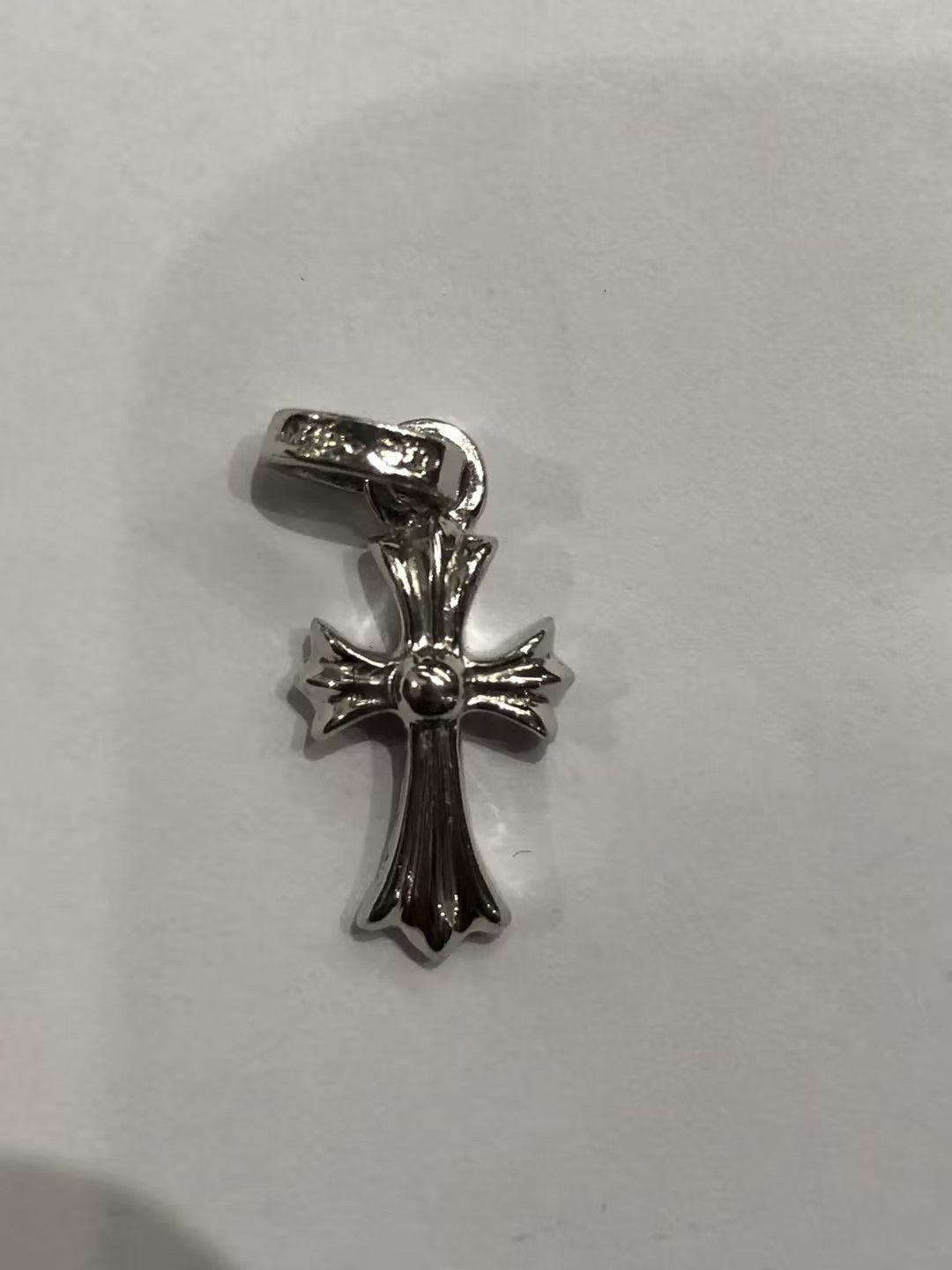 Chrome Hearts Chrome Hearts 18K White Gold Pink Babyfat Cross Pendant Size ONE SIZE - 6 Thumbnail