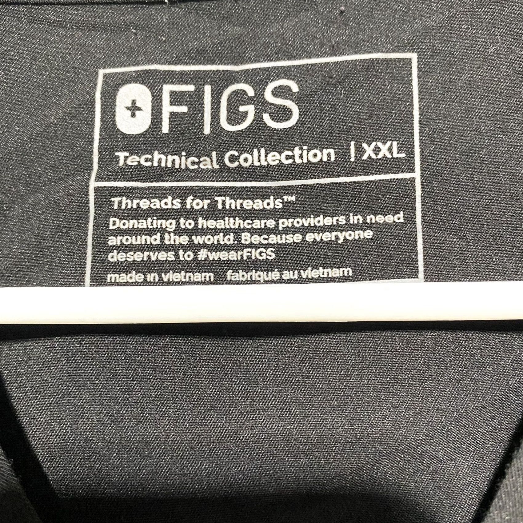 Vintage FIGS Scrub Top Womens 2XL Black Technical Collection Figs Catarina Medical Shirt Girls Womens Size XXL / US 16-18 / IT 52-54 - 6 Thumbnail