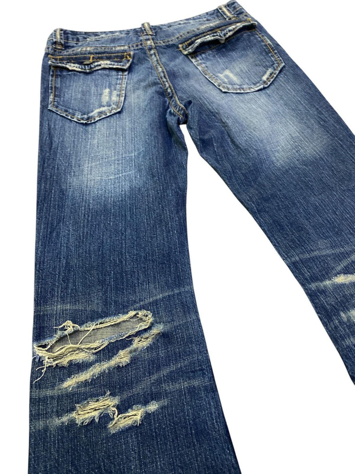 Hysteric Glamour × If Six Was Nine × Japanese Brand Flared Jeans by Trim Co Ltd Distressed Denim Size US 34 / EU 50 - 13 Thumbnail