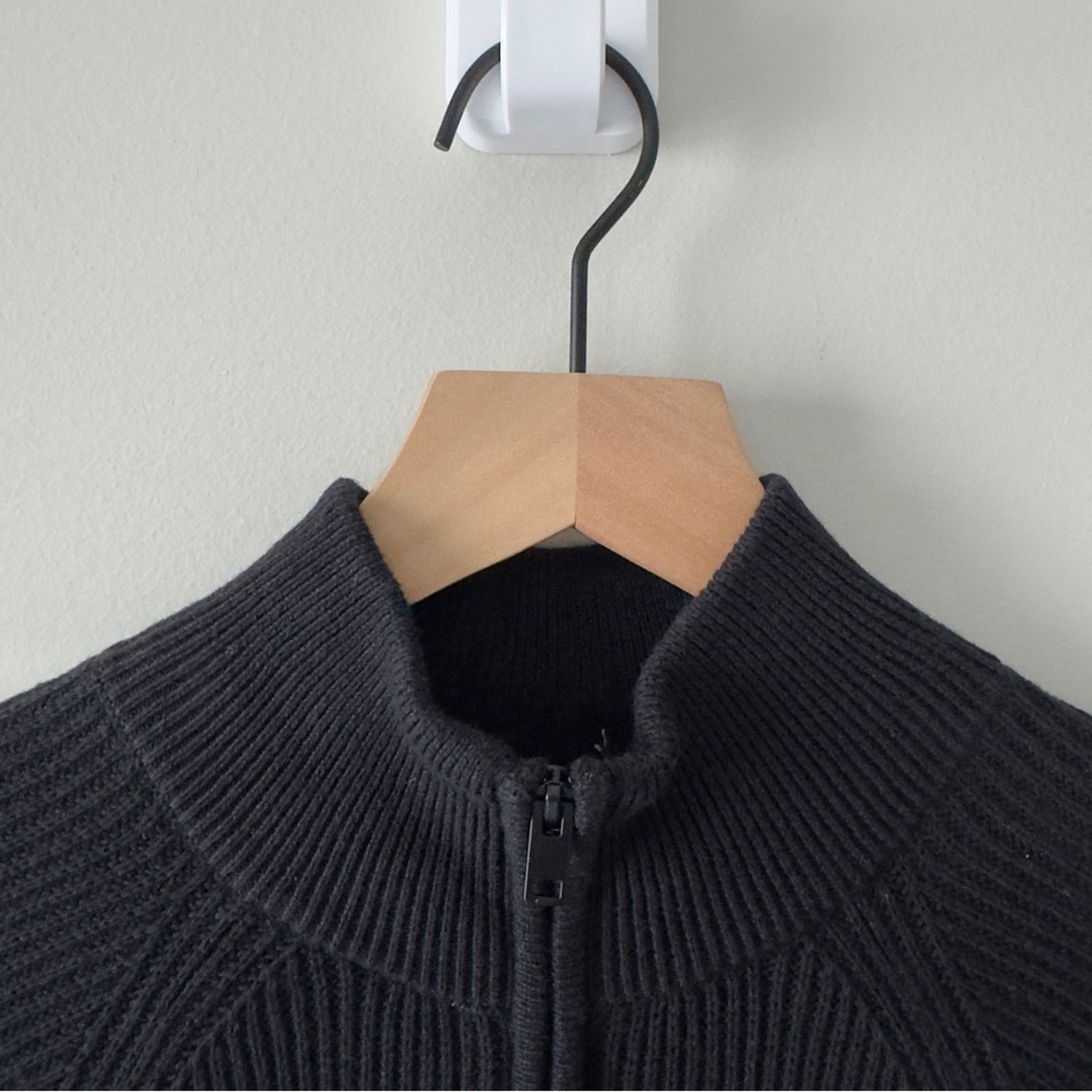 Express Express Black Half-Zip Turtleneck Sweater ribbed long sleeve Size M / US 6-8 / IT 42-44 - 5 Thumbnail