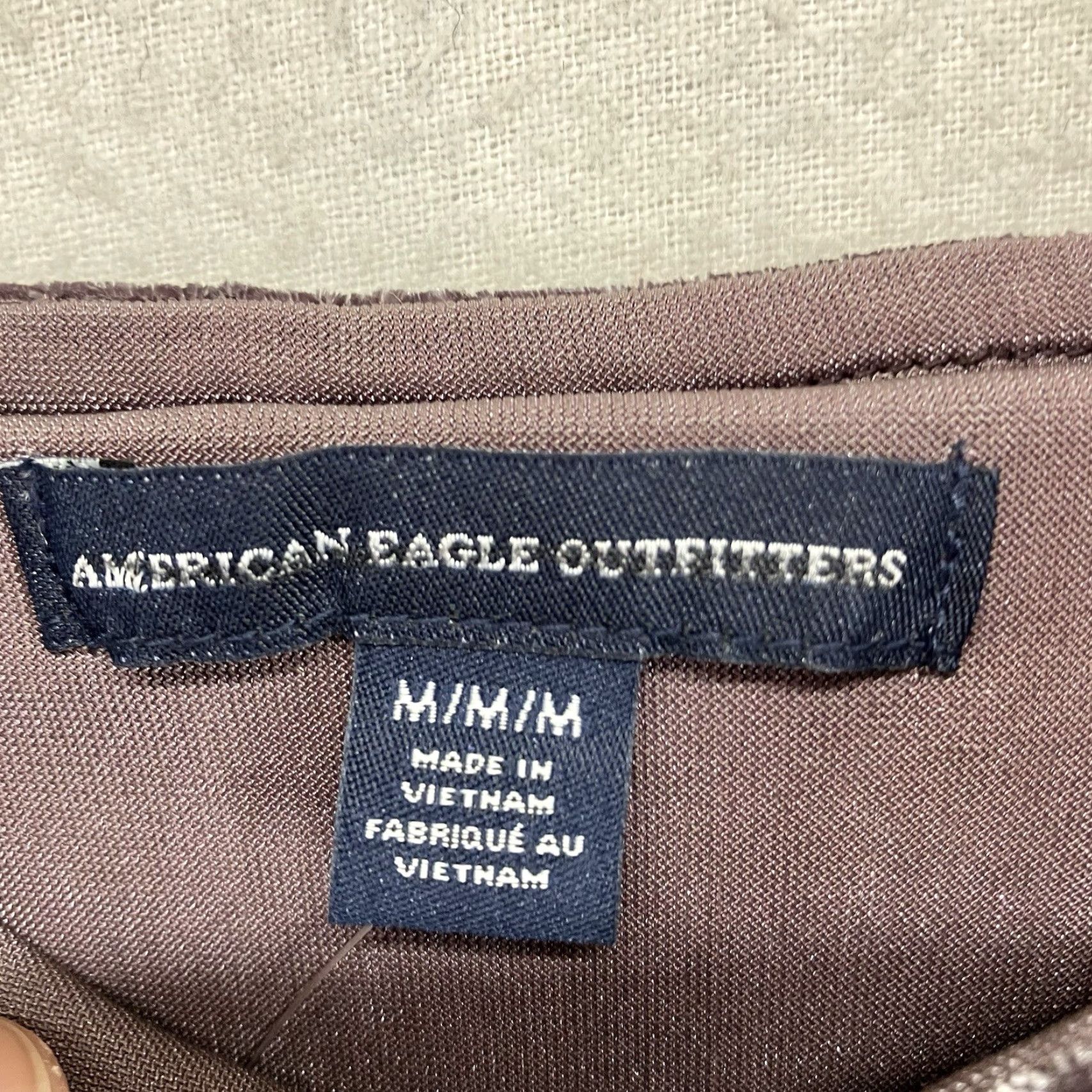 American Eagle Outfitters American Eagle Outfitters Dress Womens Medium Brown Velvet Slip Off-Shoulder Mini Size M / US 6-8 / IT 42-44 - 2 Thumbnail