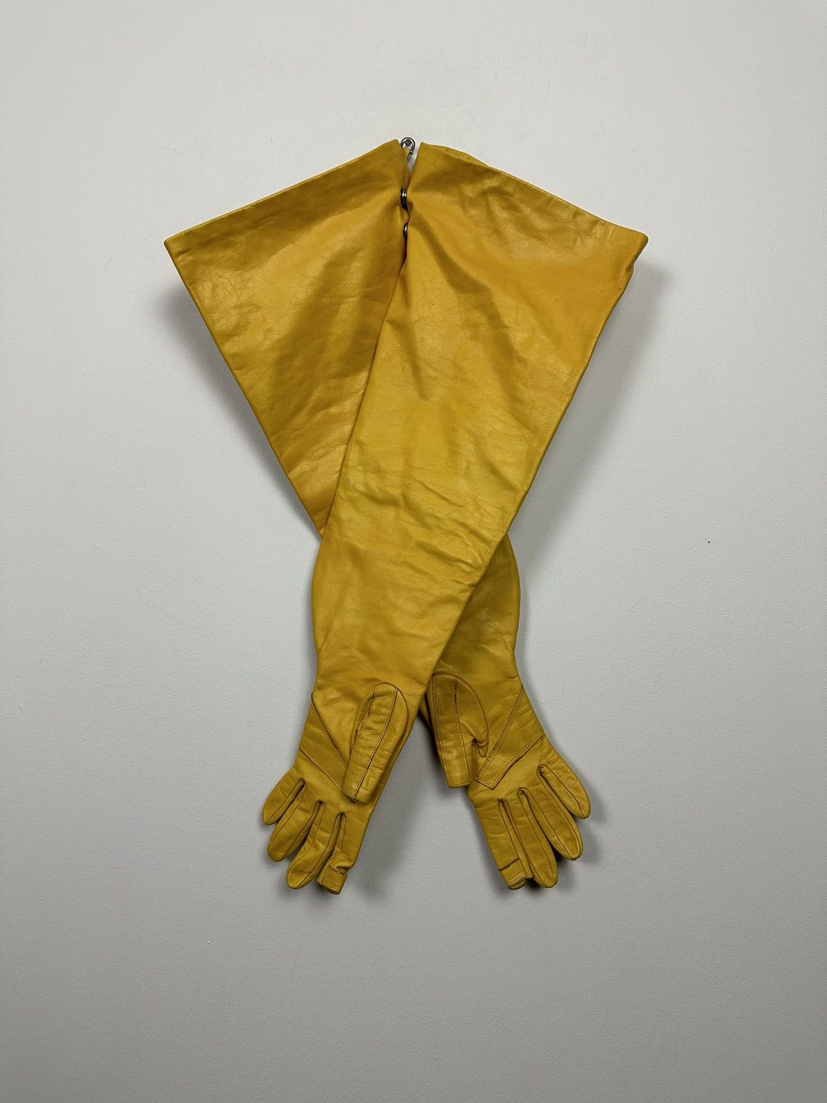 Rick Owens FW22 ‘STROBE Lemon Cargo Strobe Gloves Size ONE SIZE - 3 Thumbnail