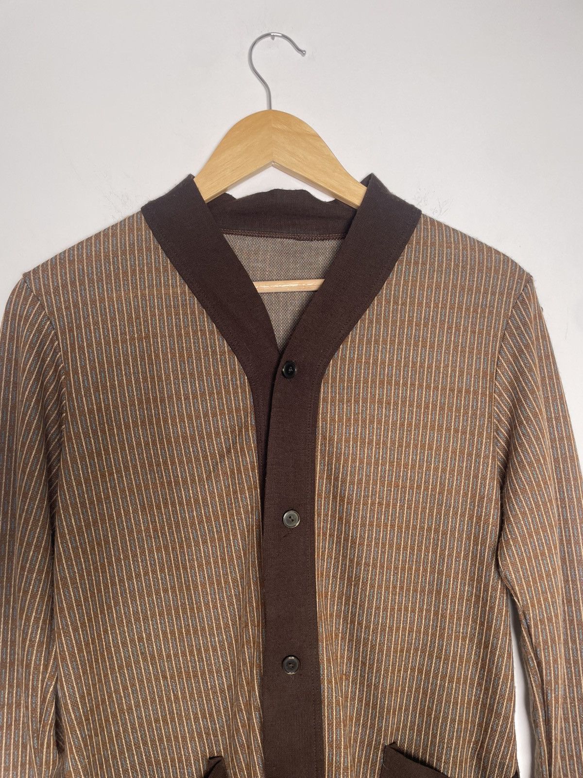 Other Vintage Brown Striped Knit Cardigan (S) Size US S / EU 44-46 / 1 - 4 Thumbnail