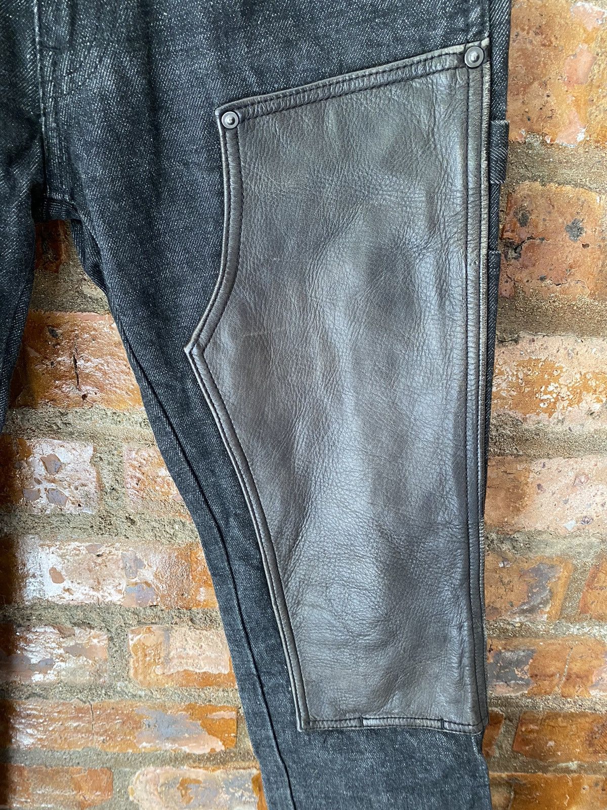 Isamu Katayama Backlash 2000s Tokyo Jeans Leather Double knee carpenter pants Size US 28 / EU 44 - 5 Thumbnail