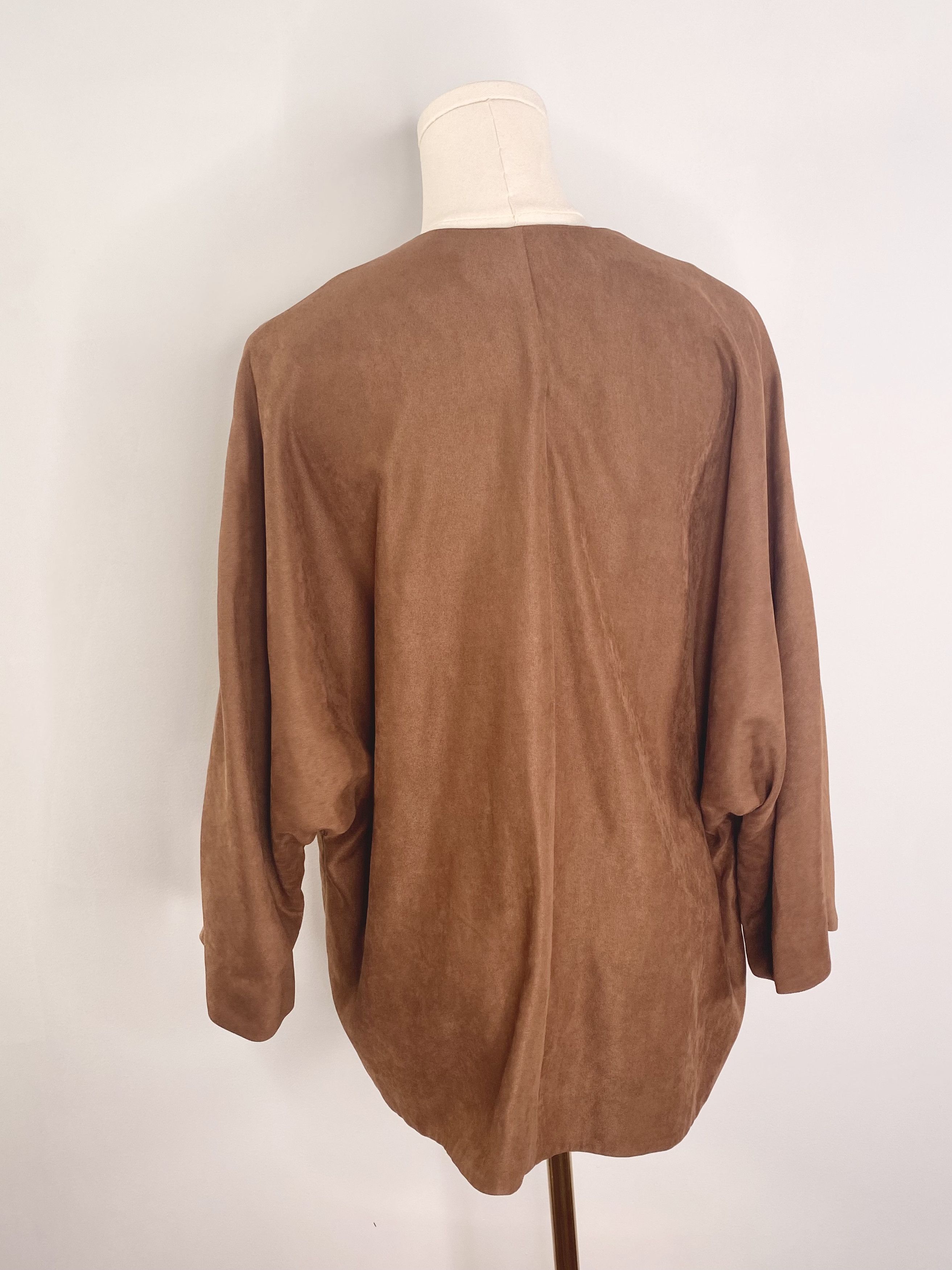 Zara Zara - Suede Like Cardigan Size S / US 4 / IT 40 - 4 Thumbnail