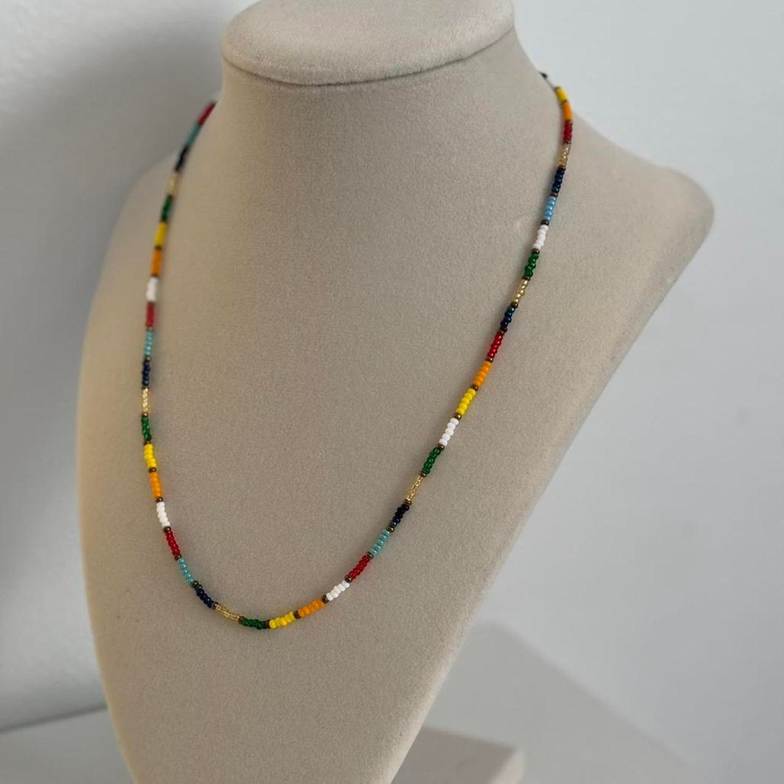 Other Multicoloured Beaded Necklace Boho Style Handmade Unique Size ONE SIZE - 3 Thumbnail