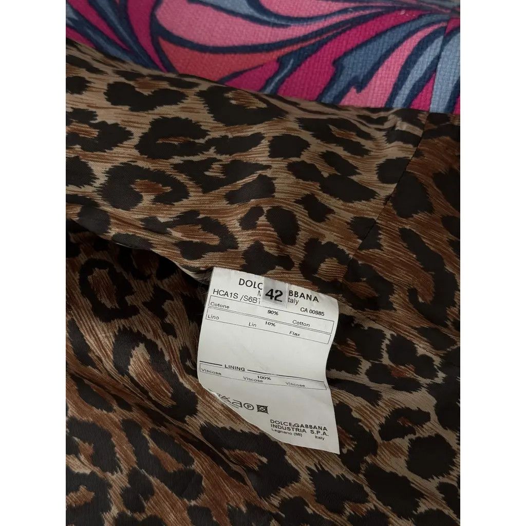 Dolce & Gabbana Dolce & Gabbana Floral Print Pink Blazer leopard Print IT42 Size M / US 6-8 / IT 42-44 - 7 Thumbnail