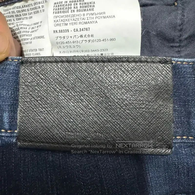 Prada Prada Men's Blue Cotton Logo-Embroidered Casual Pants. Size US 30 / EU 46 - 5 Thumbnail