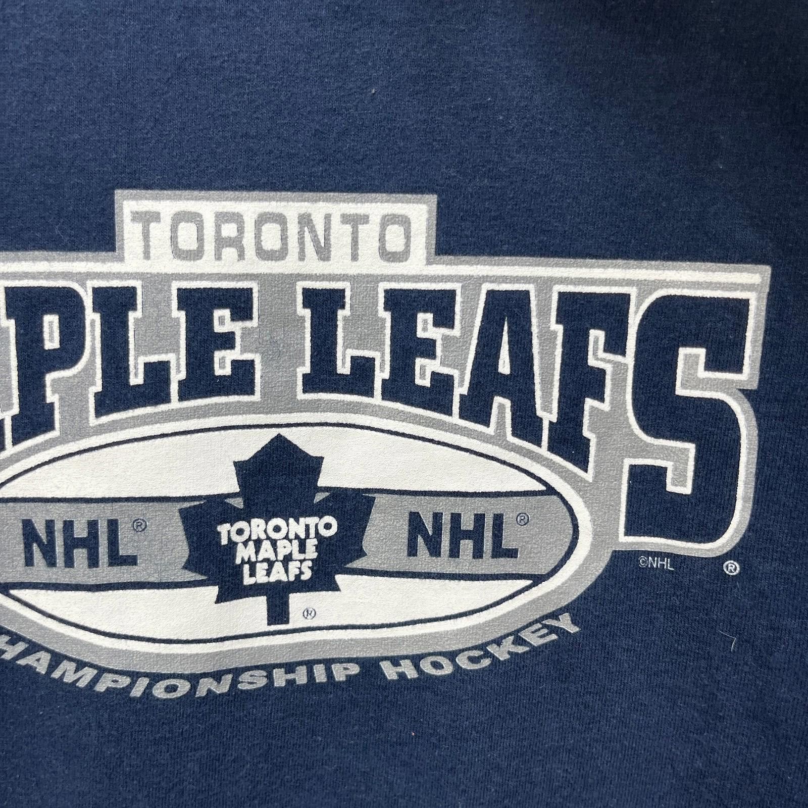 Designer Vintage 90s Toronto Maple Leafs T Shirt Medium Size ONE SIZE - 4 Thumbnail