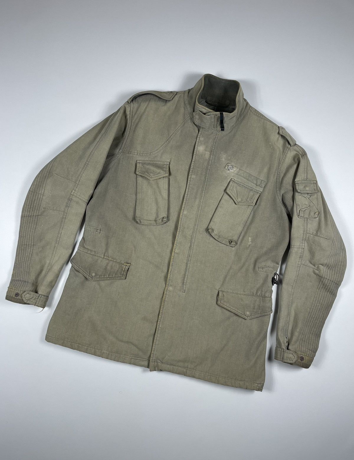 image of Maharishi Vintage Drill Worn Jacket in Beige, Men's (Size XL)