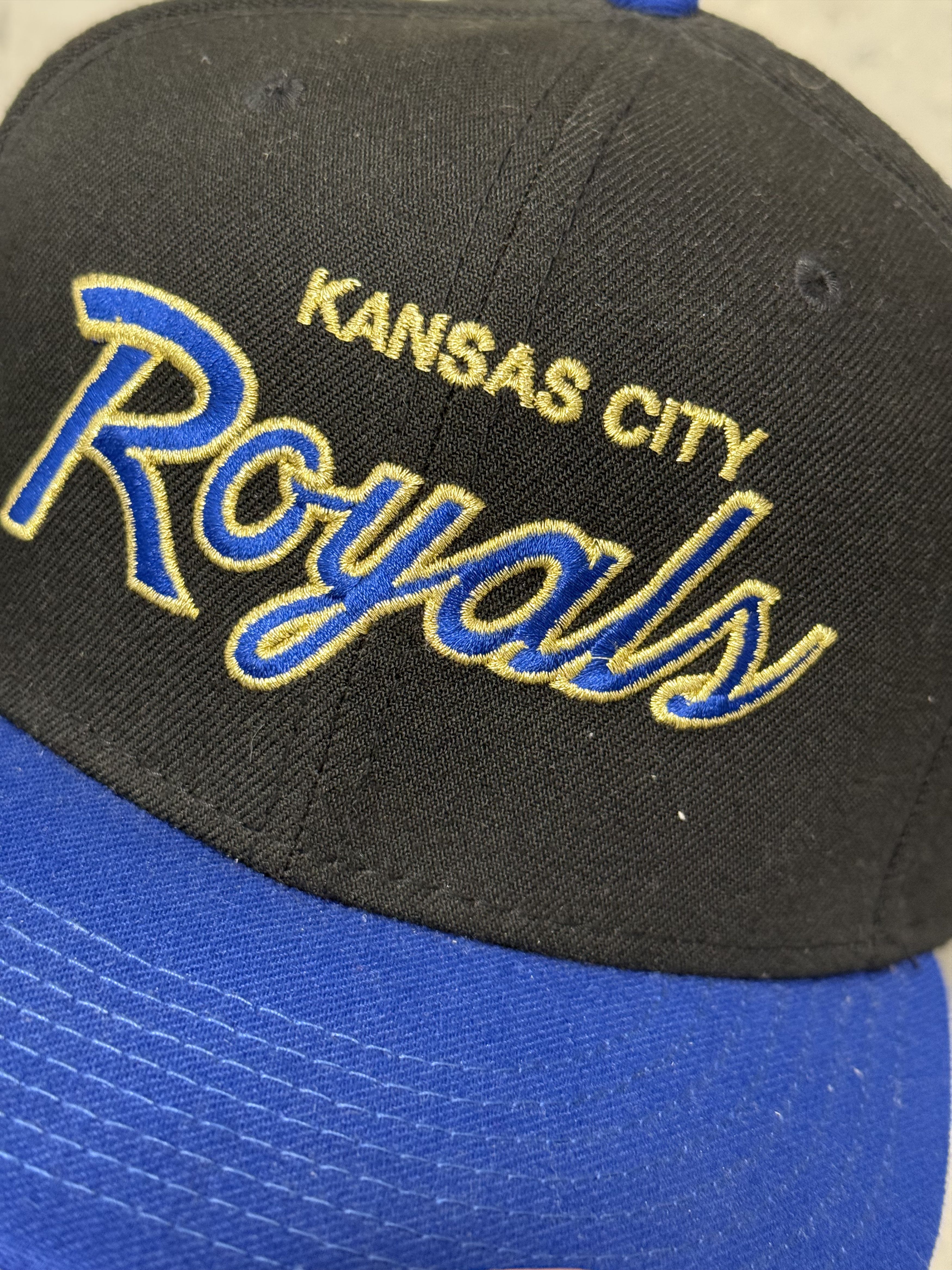 Hat Club 7 3/8 KC Royals Script Fitted Hatclub Hat Size ONE SIZE - 2 Thumbnail