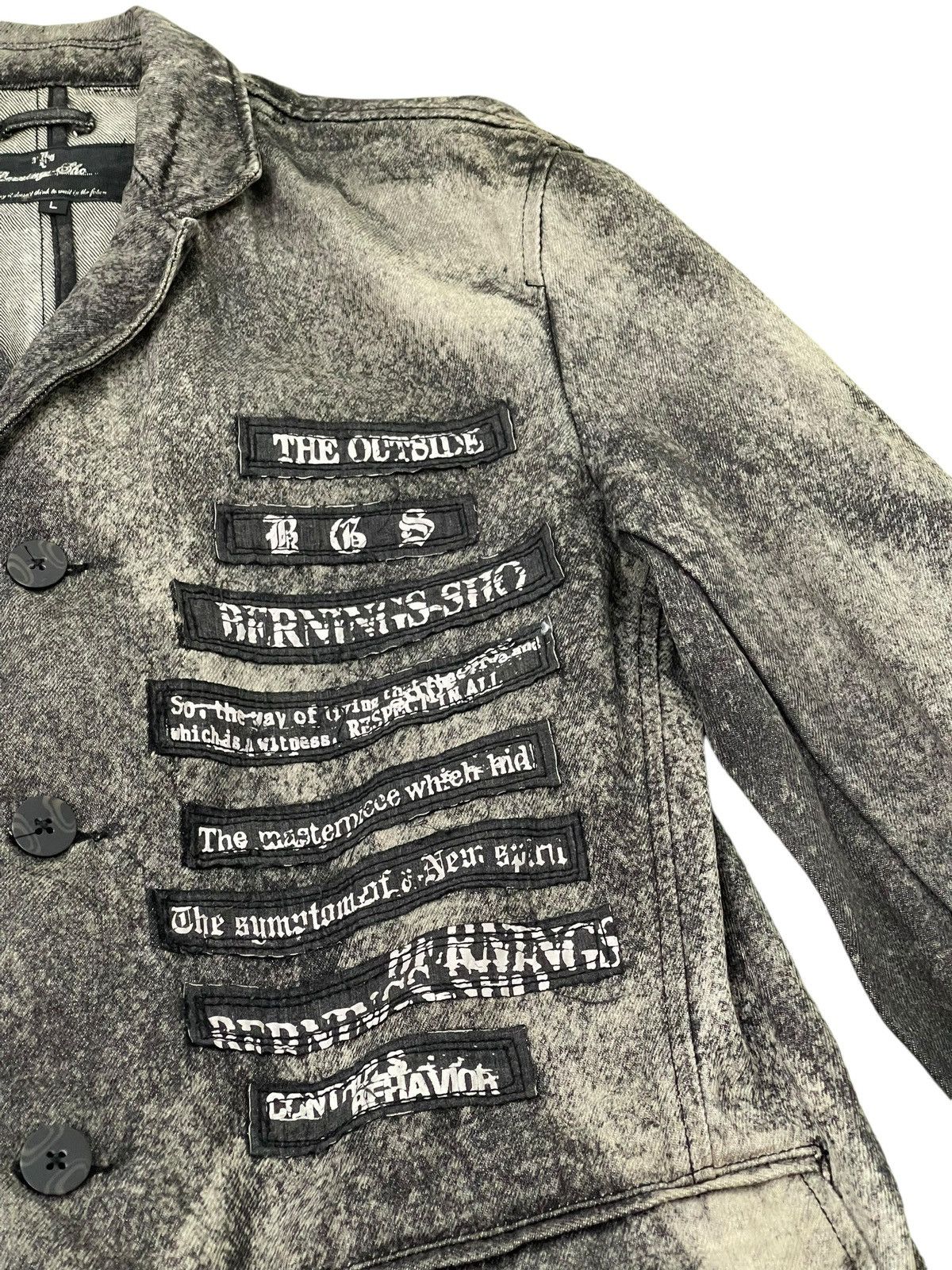 Hysteric Glamour Button Jacket Berning Sho Anarchy Acid Wash Slim 5🟩9 Size US S / EU 44-46 / 1 - 9 Thumbnail
