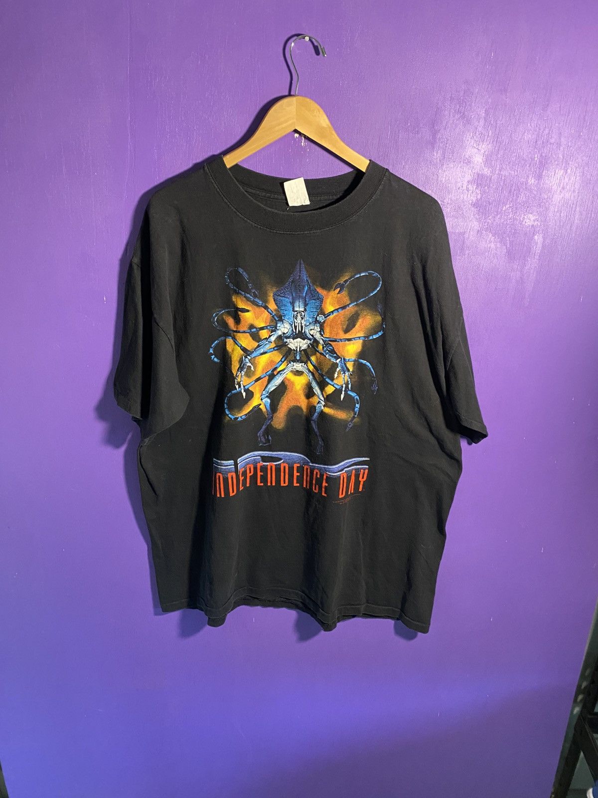 Other Vintage 1996 Independence day alien movie promo t-shirt Size US XL / EU 56 / 4 - 1 Thumbnail