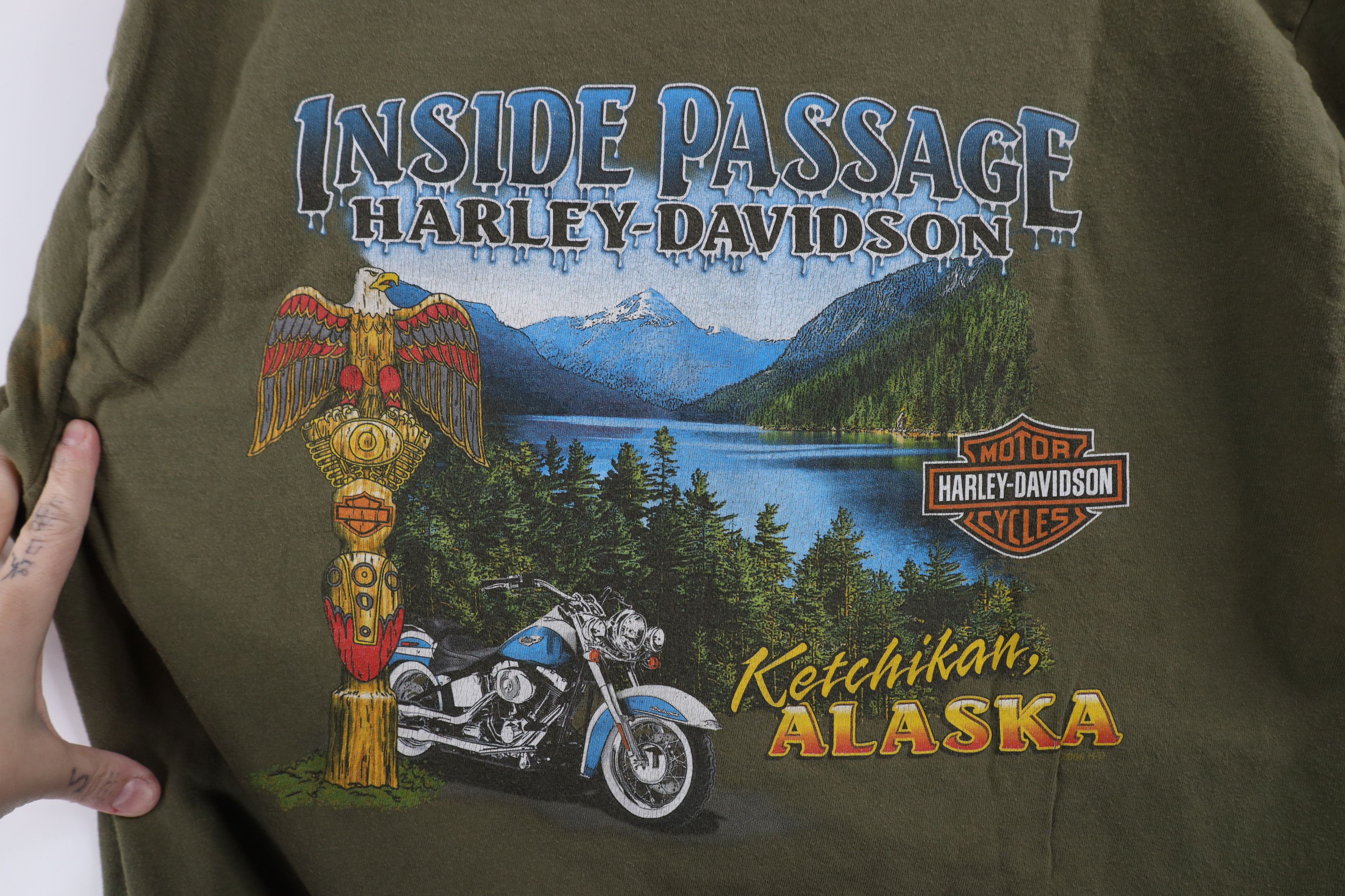 Harley Davidson × Vintage Vintage Y2K 2006 Harley Davidson Passage Alaska T-Shirt USA Size US L / EU 52-54 / 3 - 11 Thumbnail