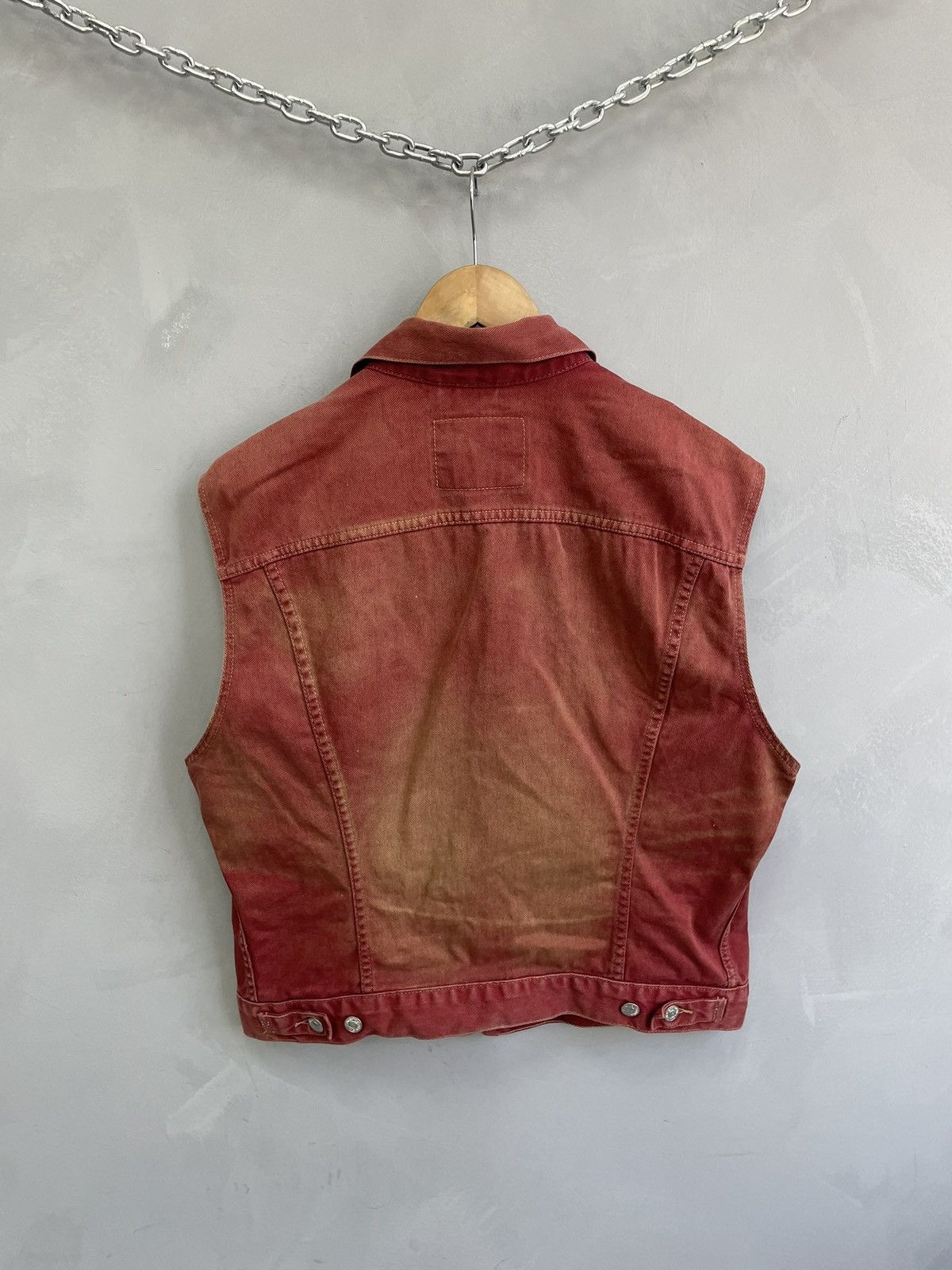 Levi's Rare retro Levis 90s denim jacket vest sun faded hype Size US M / EU 48-50 / 2 - 10 Thumbnail