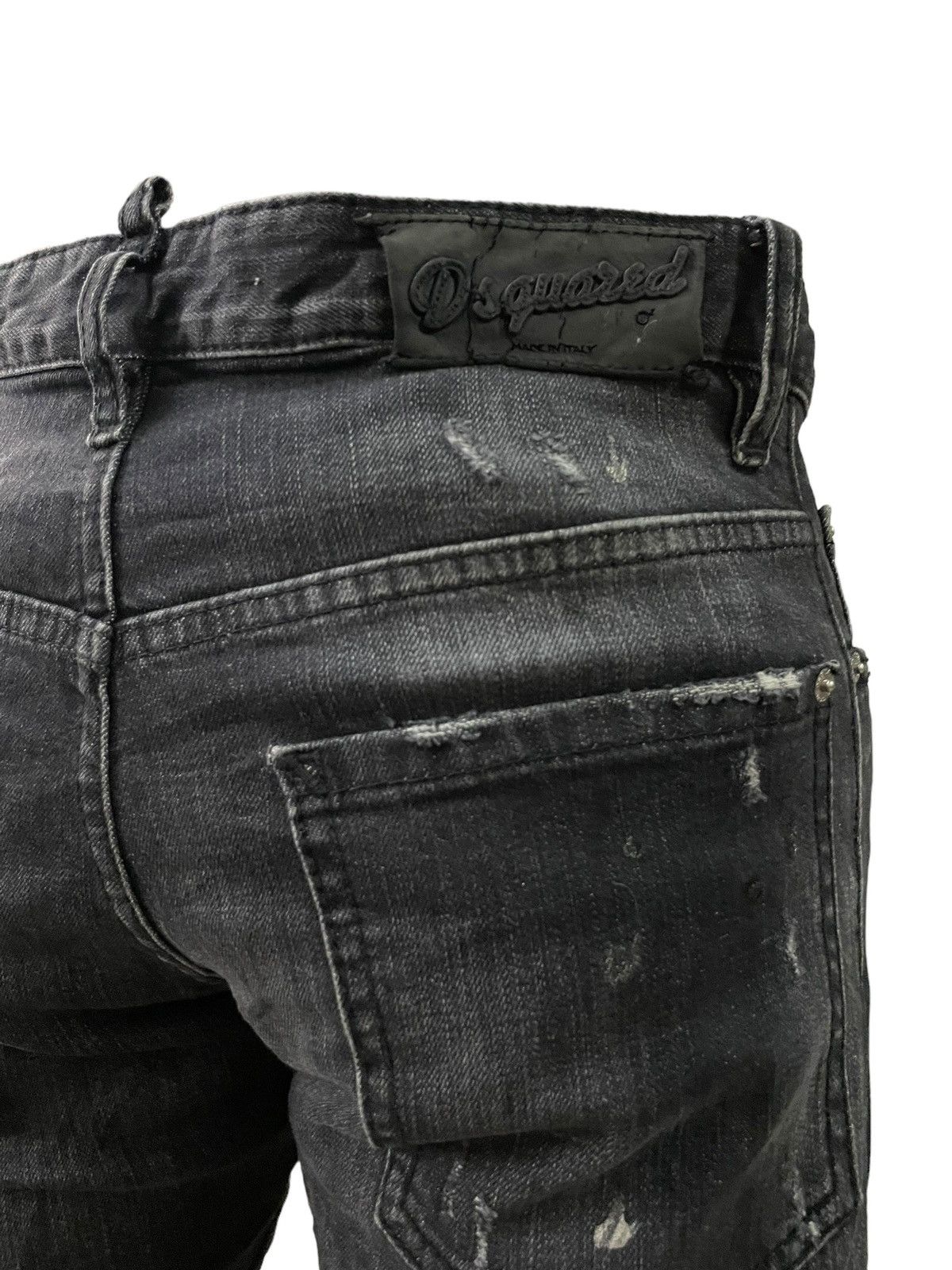 Dsquared2 Dsquared2 Grey Wash Scratch Avant Garde Style Ripped Jeans Size US 31 - 6 Thumbnail