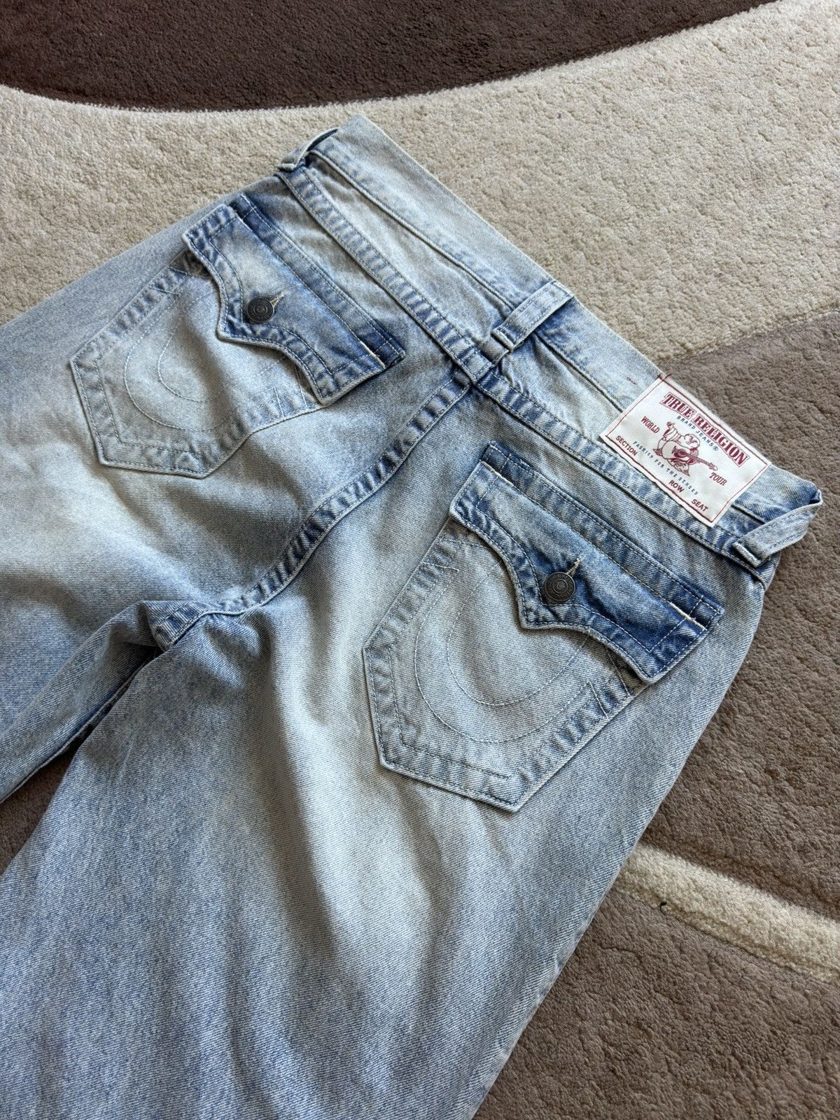 True Religion True Religion Vinny Ultra Baggy Distressed Jeans Washed Blue Size US 32 / EU 48 - 3 Thumbnail