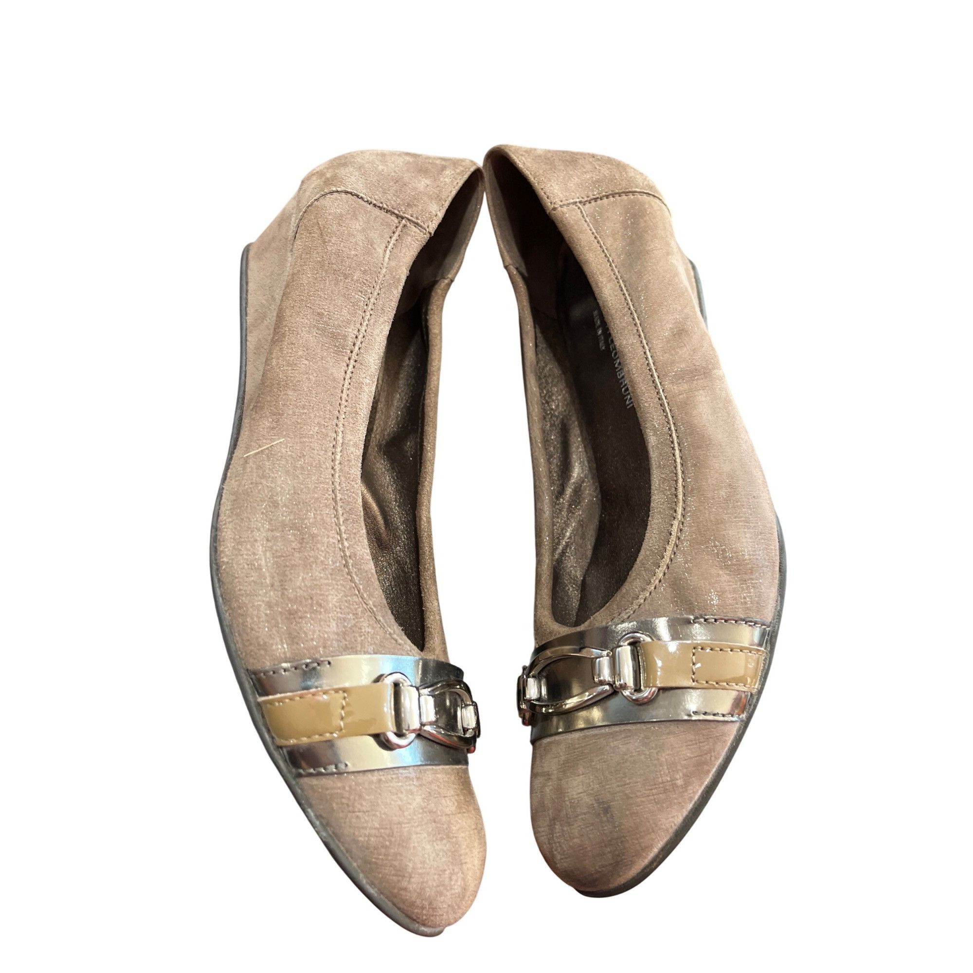 AGL AGL Womens Brown Suede Ballet Flats Size 39.5 SKU 8938 Size US 9.5 / IT 39.5 - 3 Thumbnail