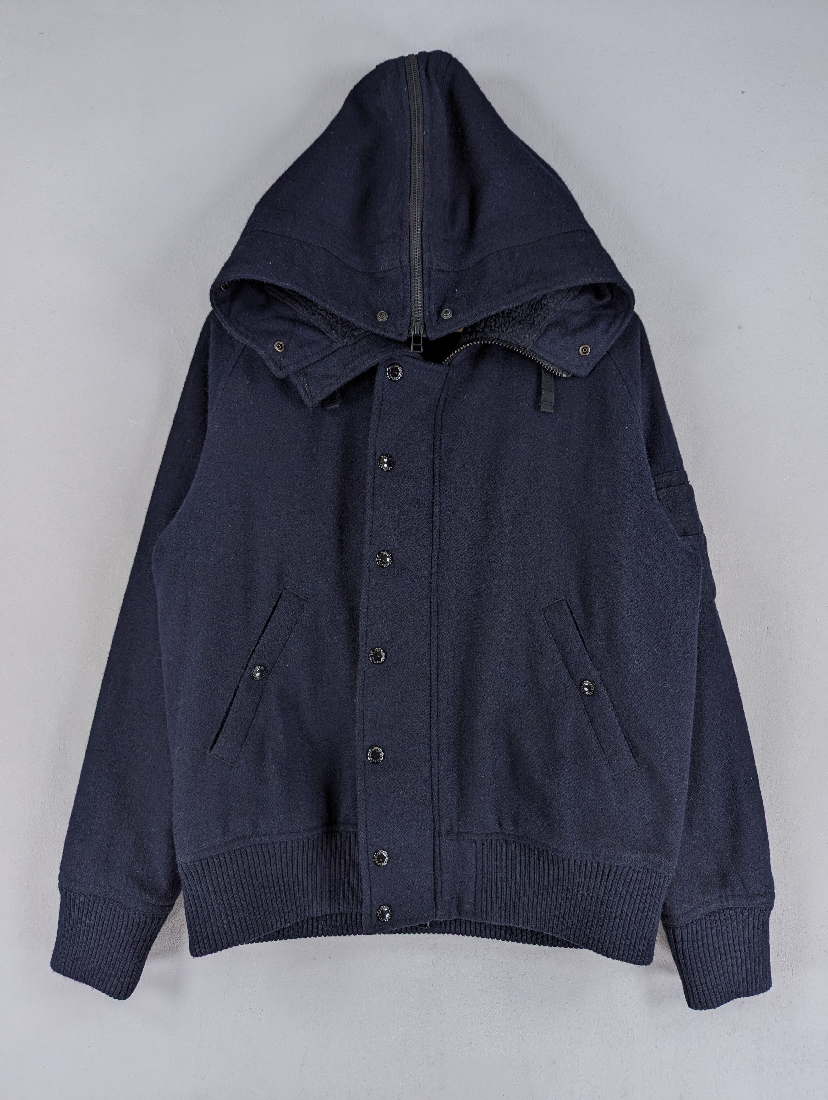 Beams Plus Japanese Brand Beams Quilted Lined Wool Hoodie Jacket Size US L / EU 52-54 / 3 - 12 Thumbnail