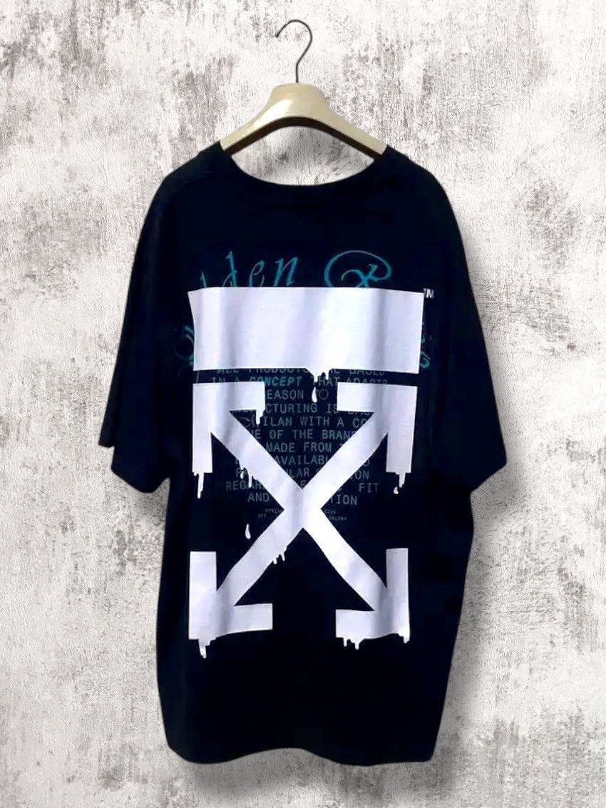 Off-White Off-White Dripping Paint Arrows Tee White/Blue